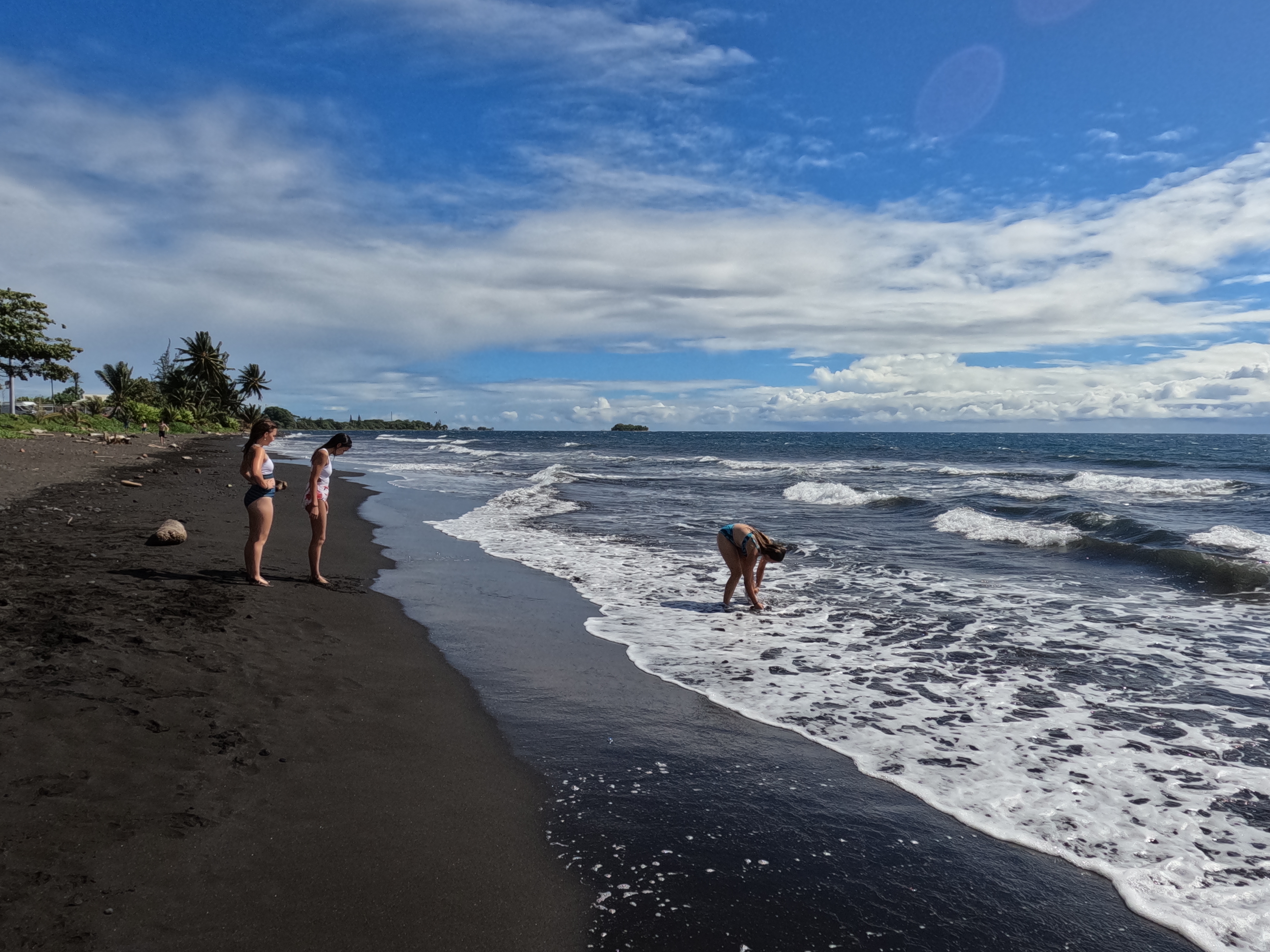 2022 Tahiti Taravao HXP - Day 11 (Surf Lessons on Black Sand Plage de Ahonu (Ahonu Beach), Losing Toenails, Beach Burger, Dance Party on Steve's Party Barge, Owner Steve, Snorkeling in Crystal Clear Warm Water in the Reef, Sports with Vaihiria Ward Youth)