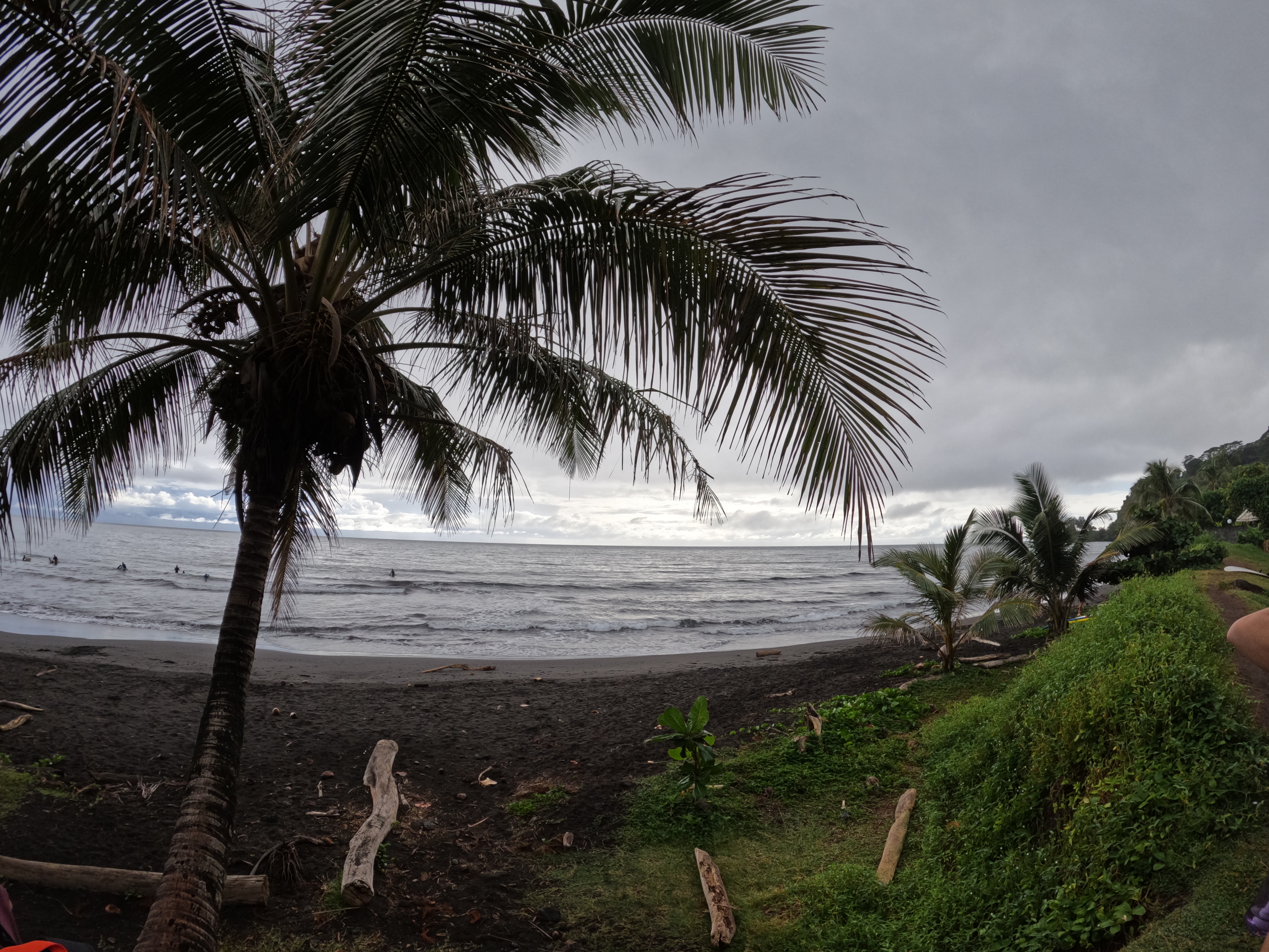 2022 Tahiti Taravao HXP - Day 11 (Surf Lessons on Black Sand Plage de Ahonu (Ahonu Beach), Losing Toenails, Beach Burger, Dance Party on Steve's Party Barge, Owner Steve, Snorkeling in Crystal Clear Warm Water in the Reef, Sports with Vaihiria Ward Youth)