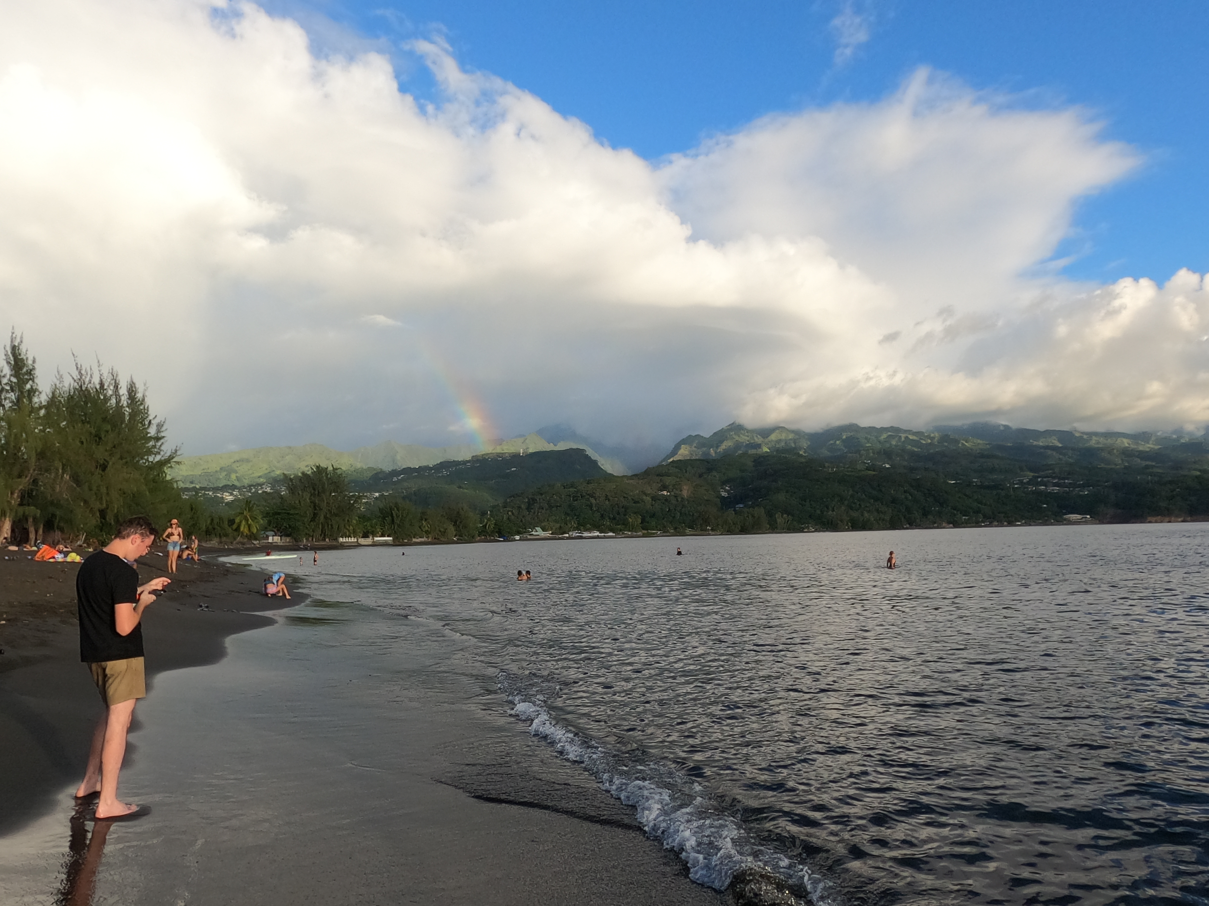 2022 Tahiti Taravao HXP - Day 16 (Baptisms at the Papeete Tahiti Temple, Bryan's Temple Story, Shopping @ the Papeete Market, Raisin Fanta, Pointe V�nus (Point Venus) Black Sand Beach & Lighthouse, Rainbows, Sandcastles, Downpour, Epic Sunset, All-Nighter