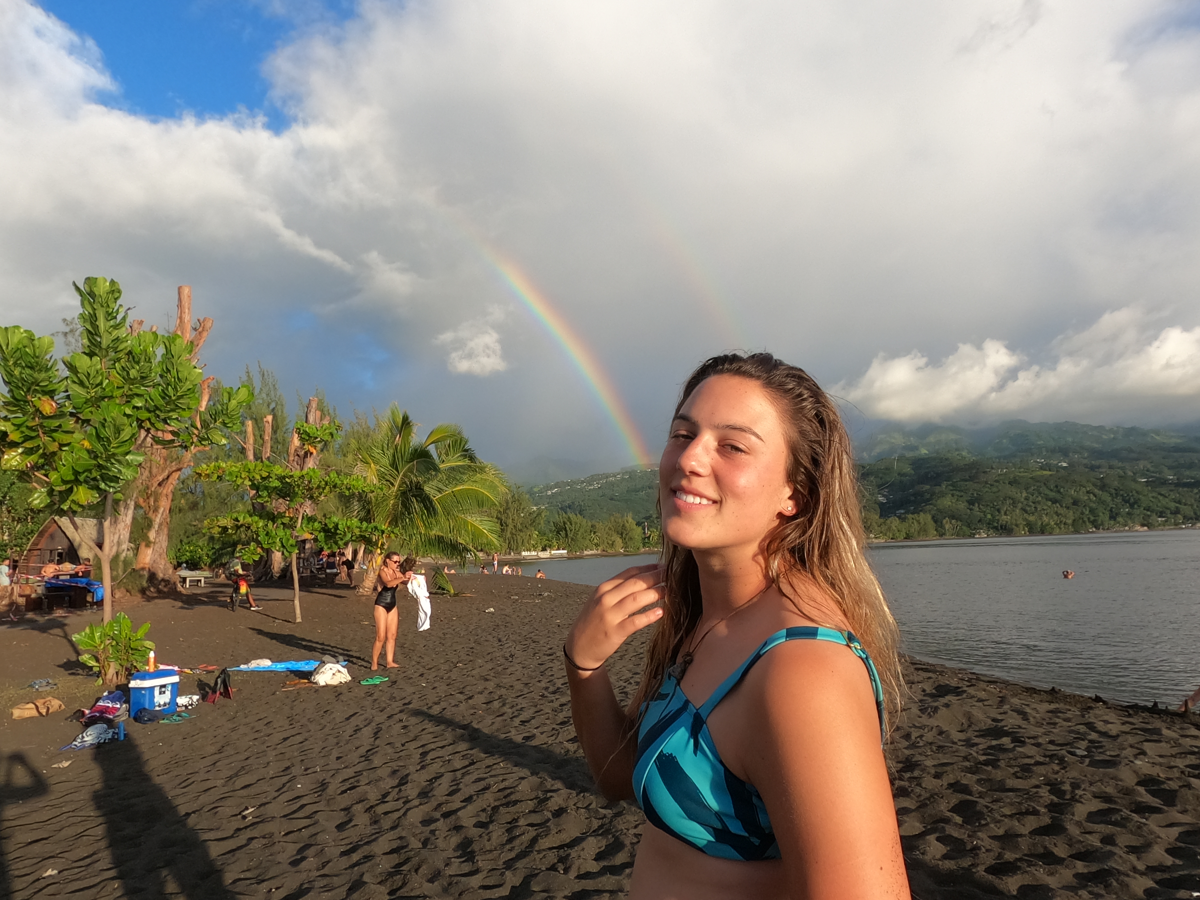 2022 Tahiti Taravao HXP - Day 16 (Baptisms at the Papeete Tahiti Temple, Bryan's Temple Story, Shopping @ the Papeete Market, Raisin Fanta, Pointe V�nus (Point Venus) Black Sand Beach & Lighthouse, Rainbows, Sandcastles, Downpour, Epic Sunset, All-Nighter