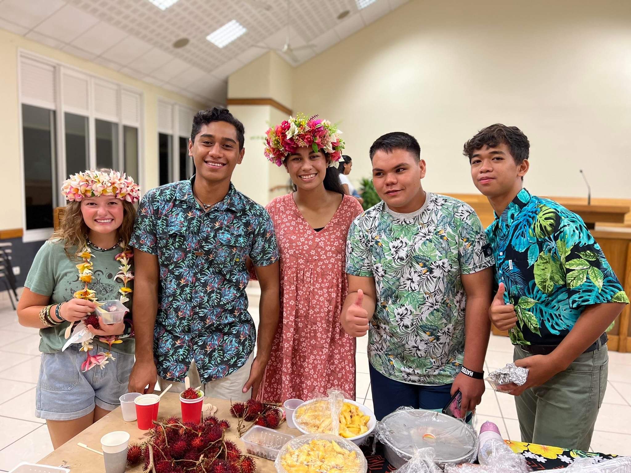 2022 Tahiti Taravao HXP - Day 15 (Epic Morning Devotional, Volunteering at Youth Center, Working at Community Garden on Mountain, Solis, Tiana Sees Her New House, Vaihiria Ward Activity: Coconut Milk, Learning Drums & Tahitian Dances, Making Flower Crowns