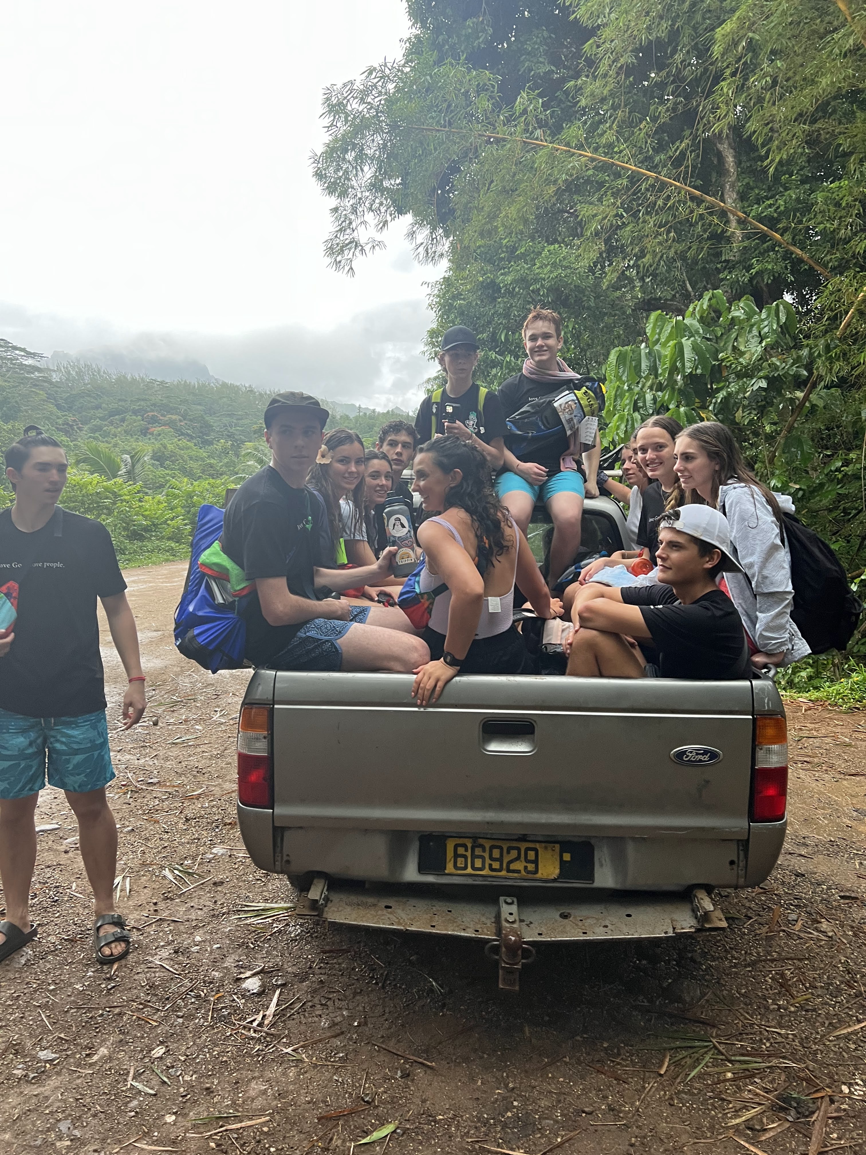 2022 Tahiti Taravao HXP - Day 2 (Arrival in Tahiti!, Narii & Escuela Teach us a Tahitian Dance, Ferry to Mo'orea / Moorea, Hiking, 18 in Small Truck, Va'a Canoes, Crepes)