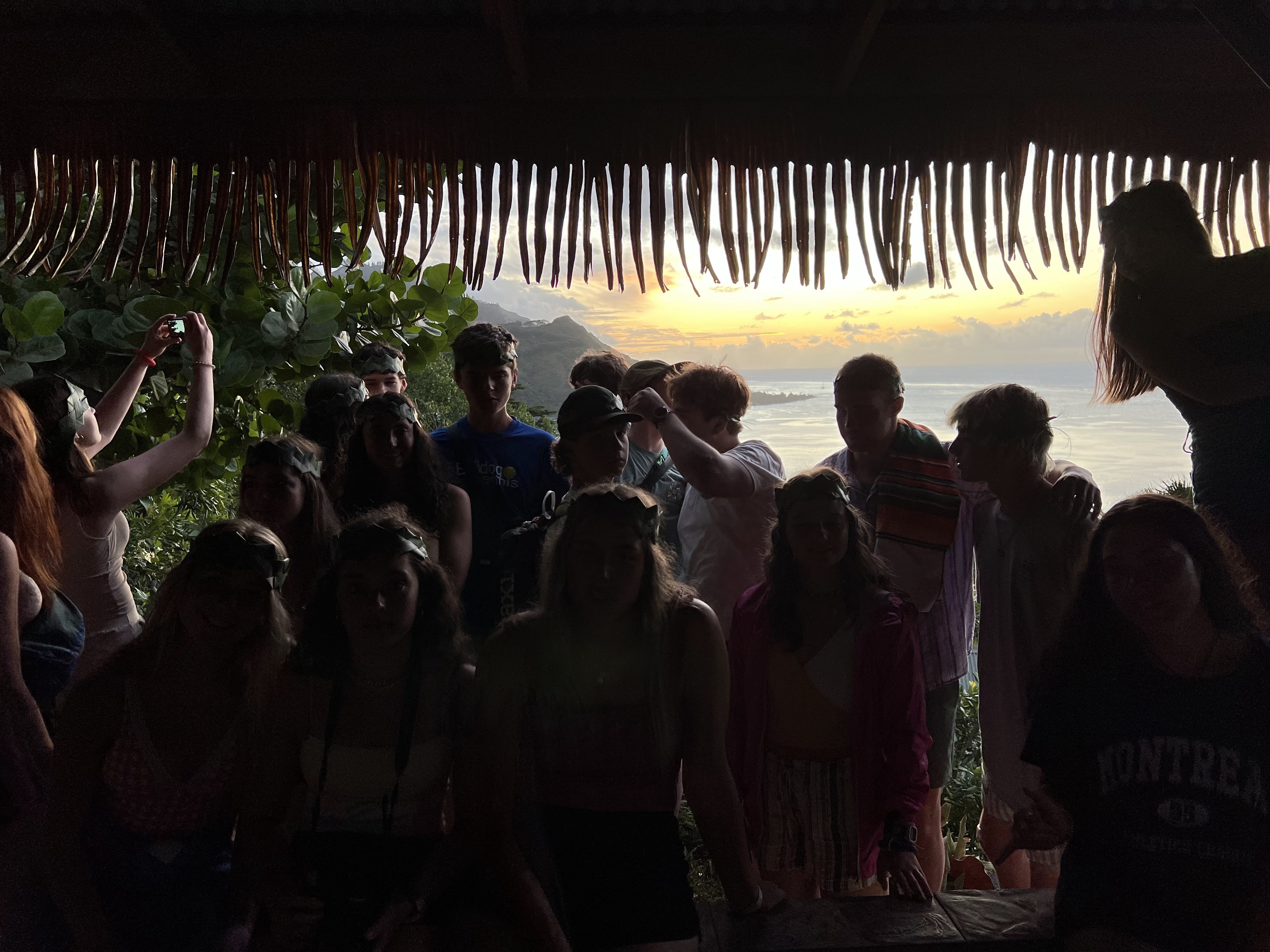 2022 Tahiti Taravao HXP - Day 3 (Devotional, Moorea Jeep Safari, Magic Mountain Overlook, Jam Tasting, Belvedere Lookout, Marae-o-Mahine, Touching Sacred Eels, Fresh Pineapple & Coconut, Making Headbands, Beach Games, Tahitian Dance & Fire Show)
