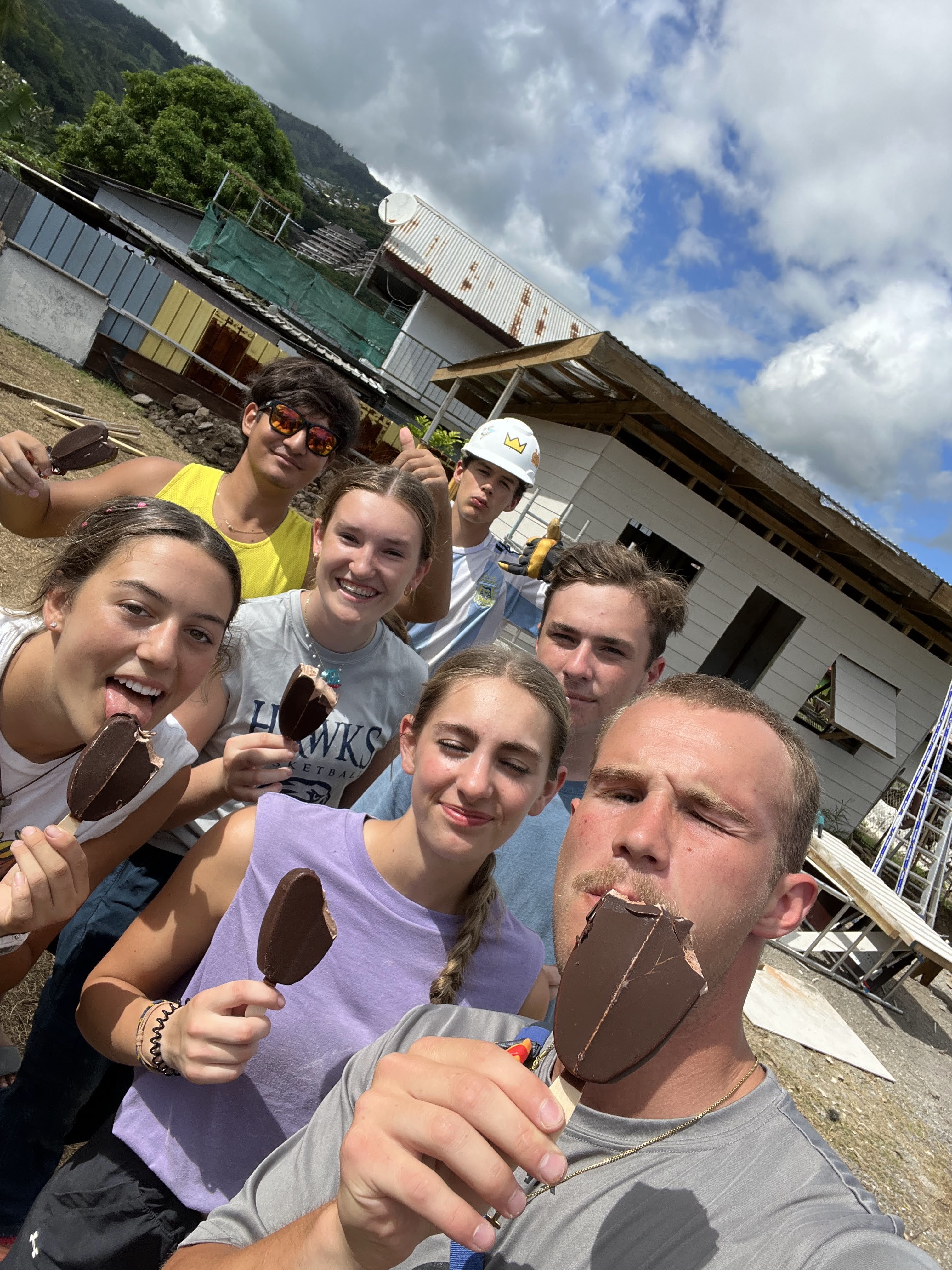 2022 Tahiti Taravao HXP - Day 15 (Epic Morning Devotional, Volunteering at Youth Center, Working at Community Garden on Mountain, Solis, Tiana Sees Her New House, Vaihiria Ward Activity: Coconut Milk, Learning Drums & Tahitian Dances, Making Flower Crowns