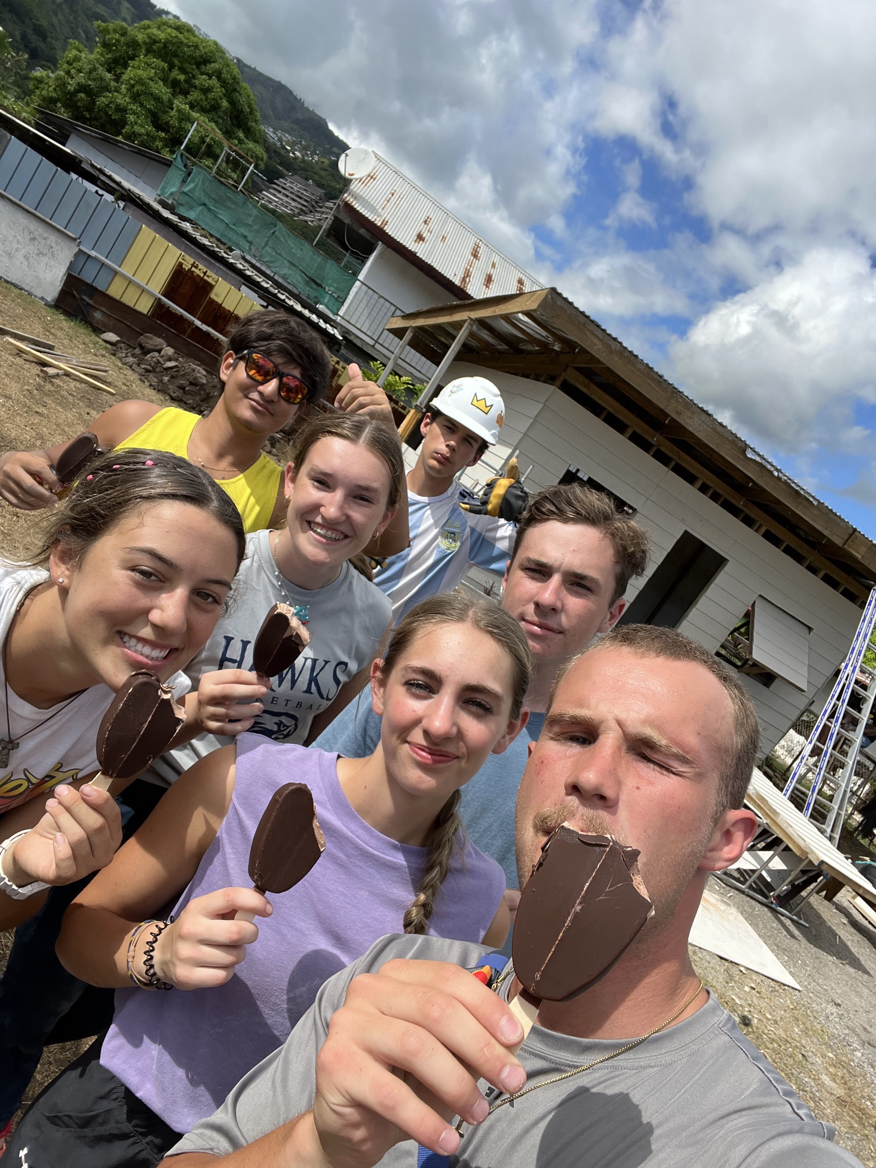 2022 Tahiti Taravao HXP - Day 15 (Epic Morning Devotional, Volunteering at Youth Center, Working at Community Garden on Mountain, Solis, Tiana Sees Her New House, Vaihiria Ward Activity: Coconut Milk, Learning Drums & Tahitian Dances, Making Flower Crowns