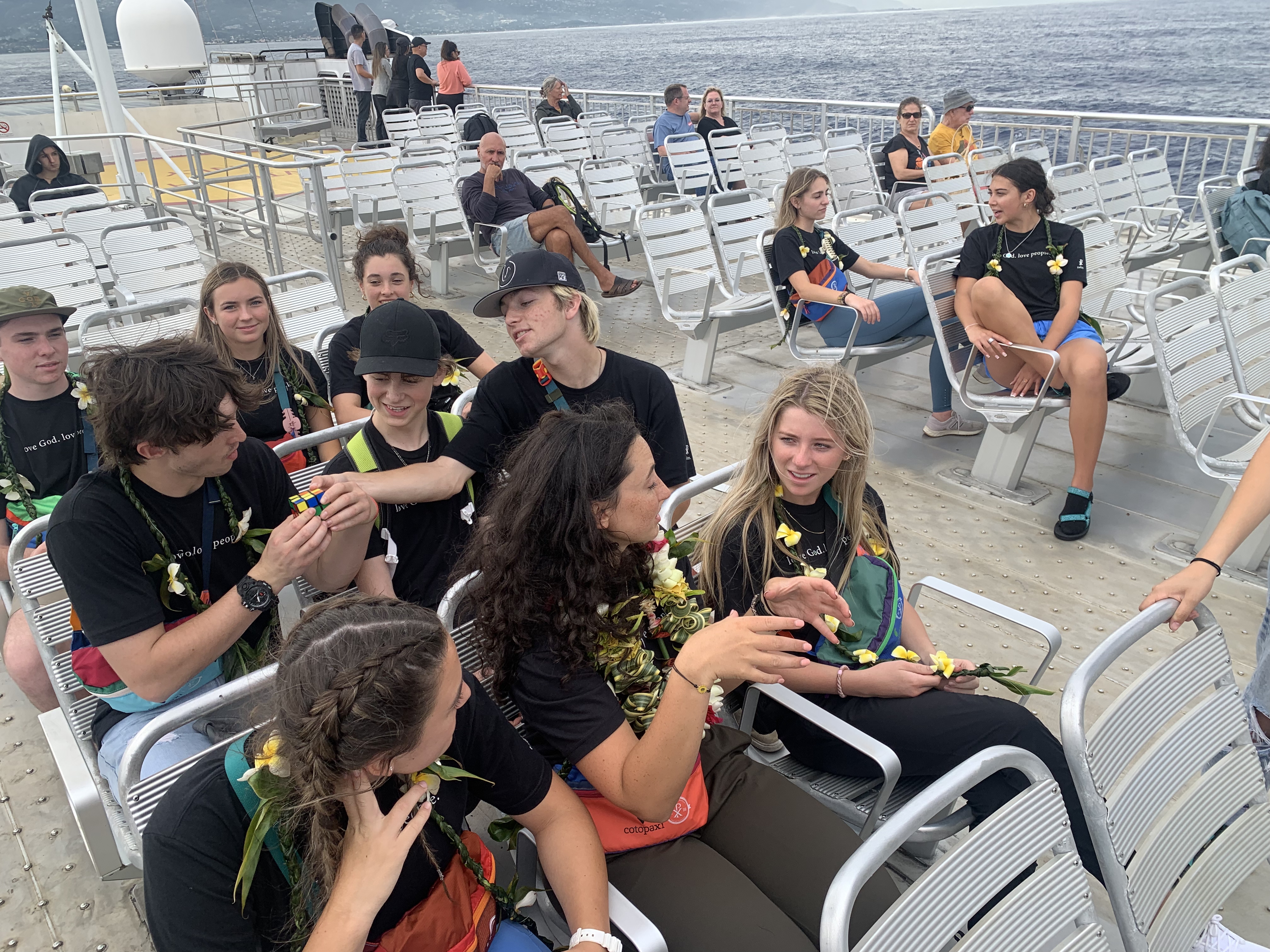 2022 Tahiti Taravao HXP - Day 2 (Arrival in Tahiti!, Narii & Escuela Teach us a Tahitian Dance, Ferry to Mo'orea / Moorea, Hiking, 18 in Small Truck, Va'a Canoes, Crepes)