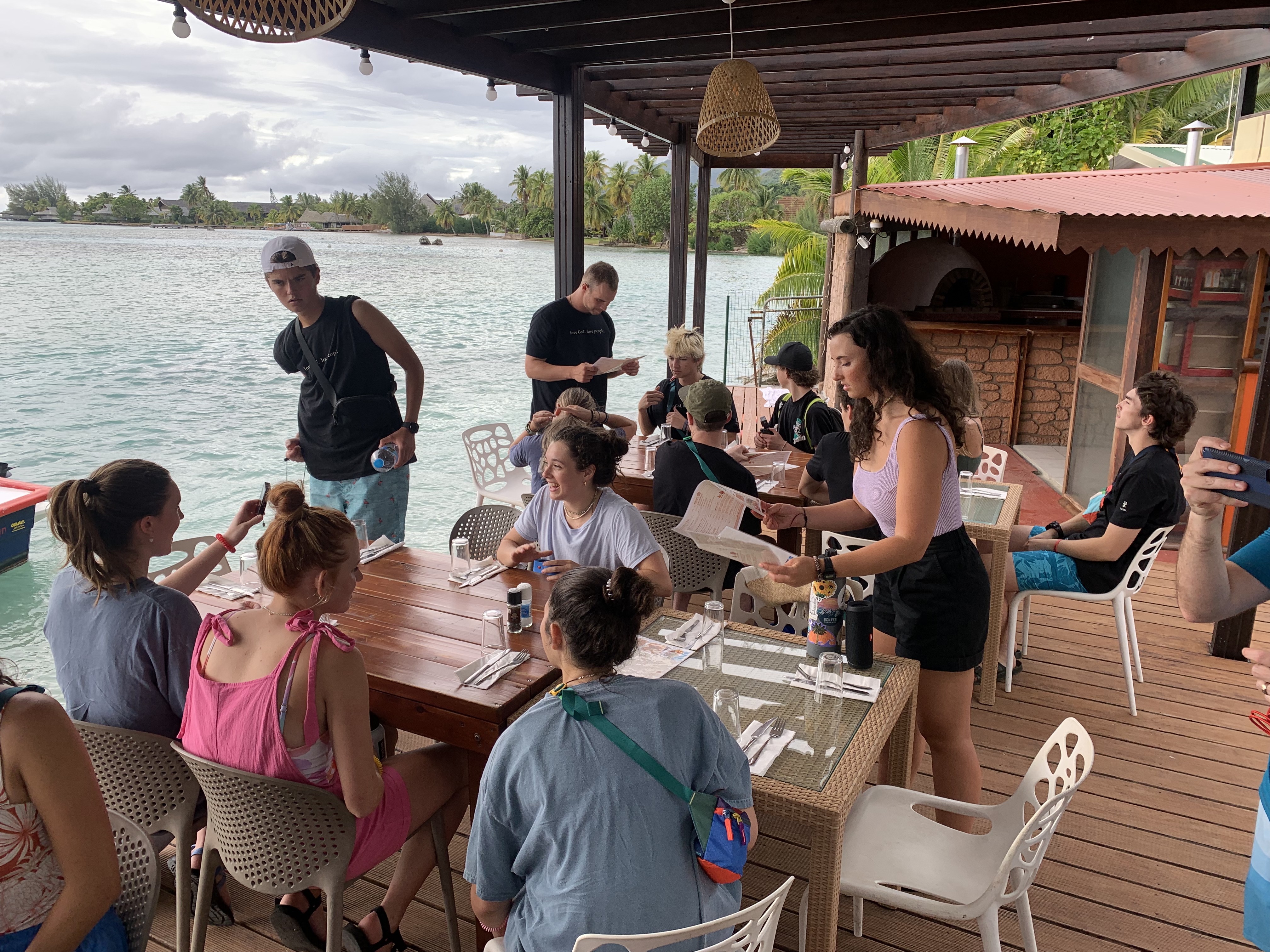 2022 Tahiti Taravao HXP - Day 2 (Arrival in Tahiti!, Narii & Escuela Teach us a Tahitian Dance, Ferry to Mo'orea / Moorea, Hiking, 18 in Small Truck, Va'a Canoes, Crepes)