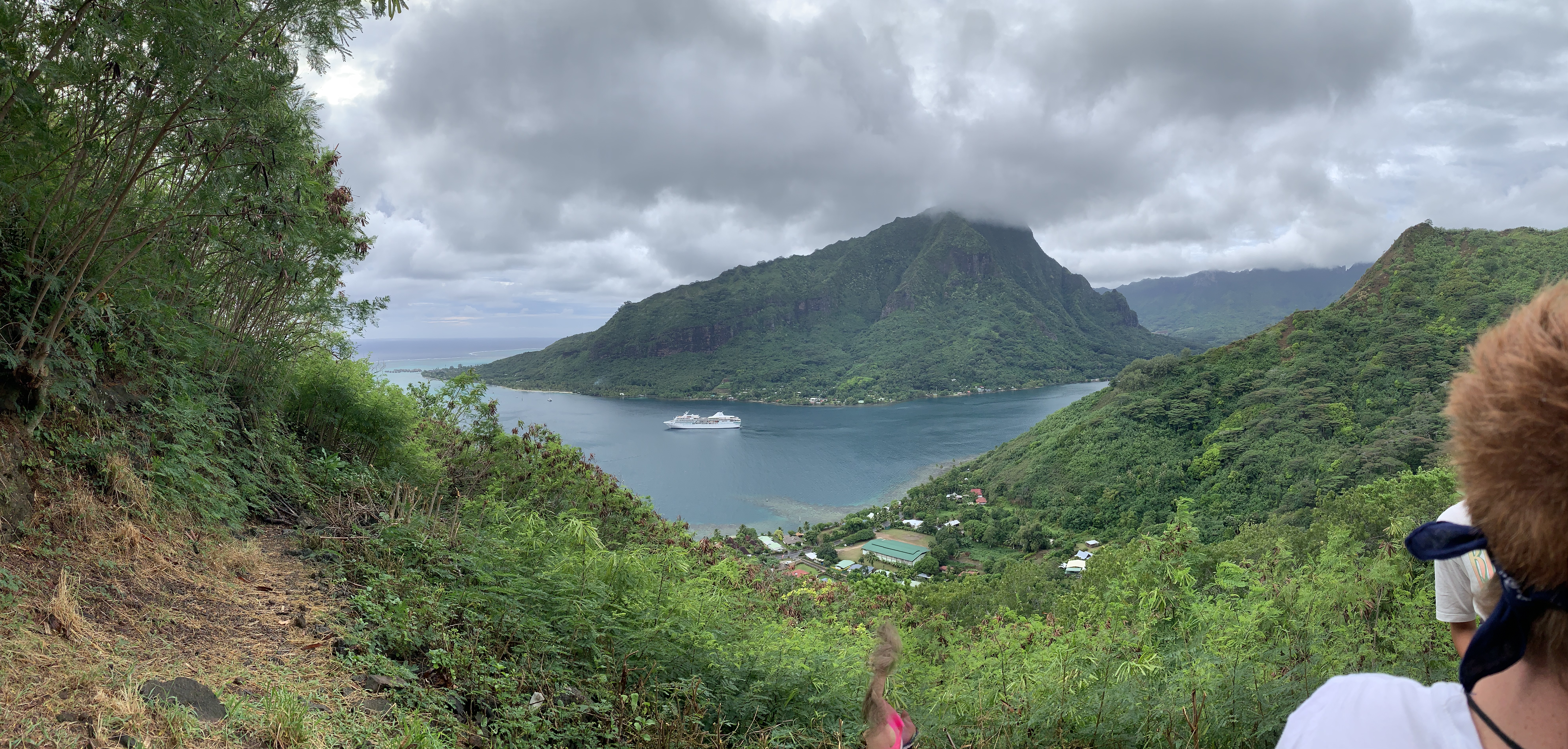 2022 Tahiti Taravao HXP - Day 3 (Devotional, Moorea Jeep Safari, Magic Mountain Overlook, Jam Tasting, Belvedere Lookout, Marae-o-Mahine, Touching Sacred Eels, Fresh Pineapple & Coconut, Making Headbands, Beach Games, Tahitian Dance & Fire Show)