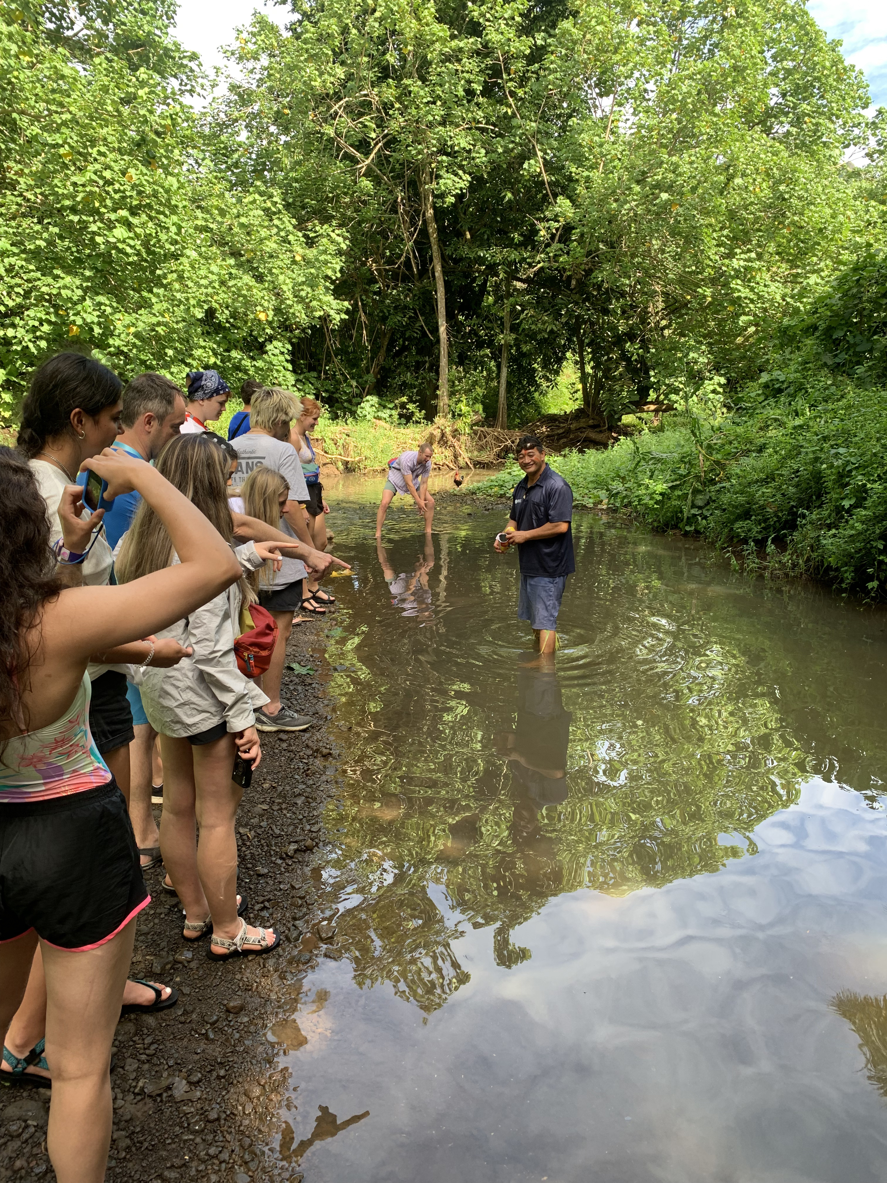 2022 Tahiti Taravao HXP - Day 3 (Devotional, Moorea Jeep Safari, Magic Mountain Overlook, Jam Tasting, Belvedere Lookout, Marae-o-Mahine, Touching Sacred Eels, Fresh Pineapple & Coconut, Making Headbands, Beach Games, Tahitian Dance & Fire Show)