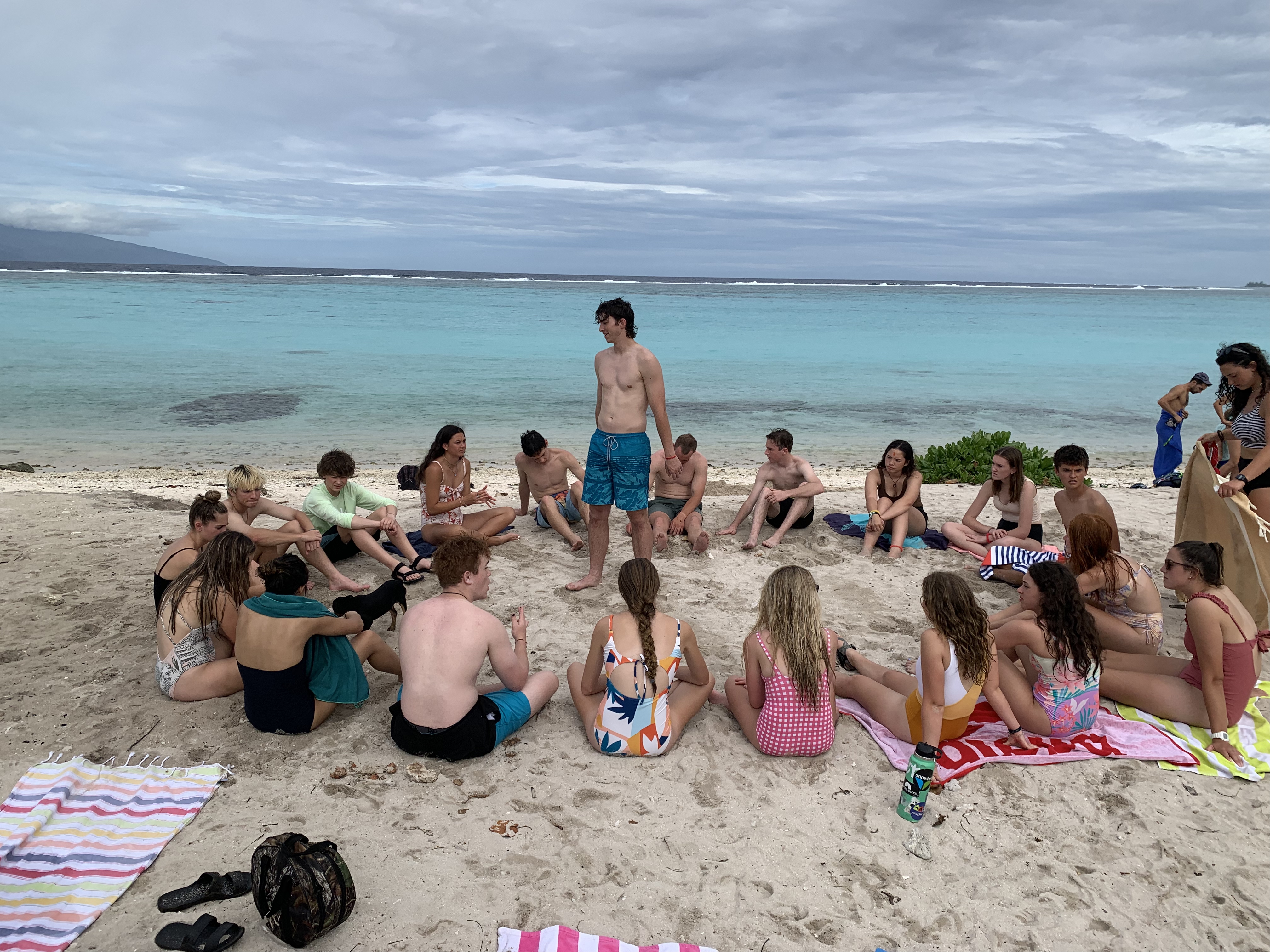 2022 Tahiti Taravao HXP - Day 3 (Devotional, Moorea Jeep Safari, Magic Mountain Overlook, Jam Tasting, Belvedere Lookout, Marae-o-Mahine, Touching Sacred Eels, Fresh Pineapple & Coconut, Making Headbands, Beach Games, Tahitian Dance & Fire Show)