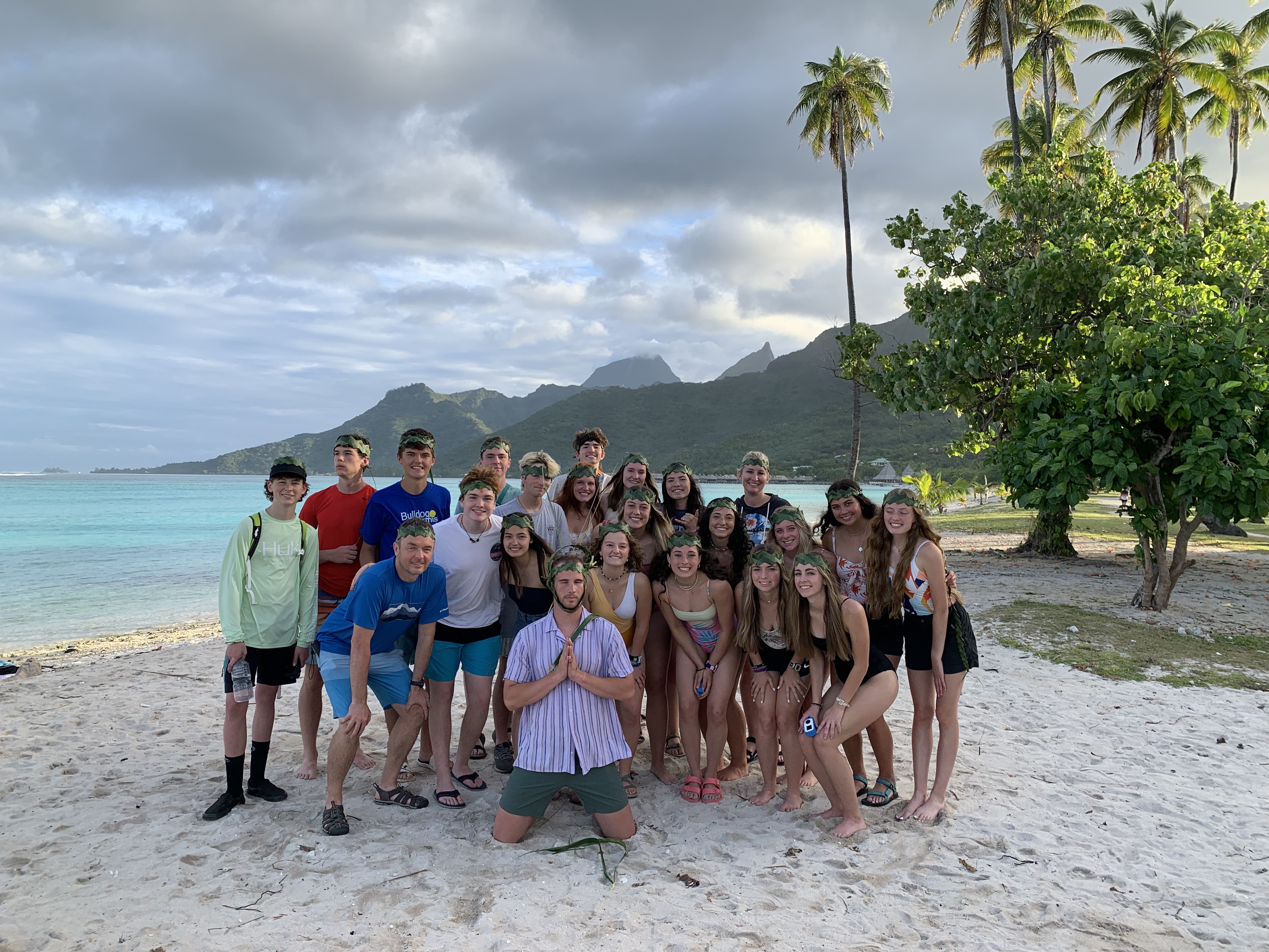 2022 Tahiti Taravao HXP - Day 3 (Devotional, Moorea Jeep Safari, Magic Mountain Overlook, Jam Tasting, Belvedere Lookout, Marae-o-Mahine, Touching Sacred Eels, Fresh Pineapple & Coconut, Making Headbands, Beach Games, Tahitian Dance & Fire Show)