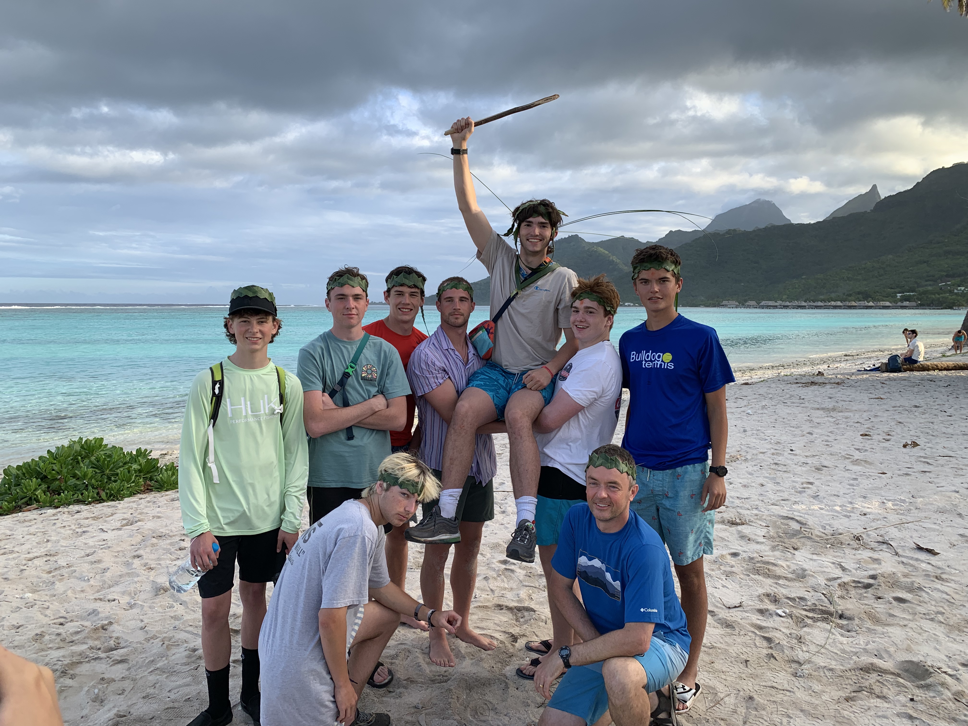 2022 Tahiti Taravao HXP - Day 3 (Devotional, Moorea Jeep Safari, Magic Mountain Overlook, Jam Tasting, Belvedere Lookout, Marae-o-Mahine, Touching Sacred Eels, Fresh Pineapple & Coconut, Making Headbands, Beach Games, Tahitian Dance & Fire Show)