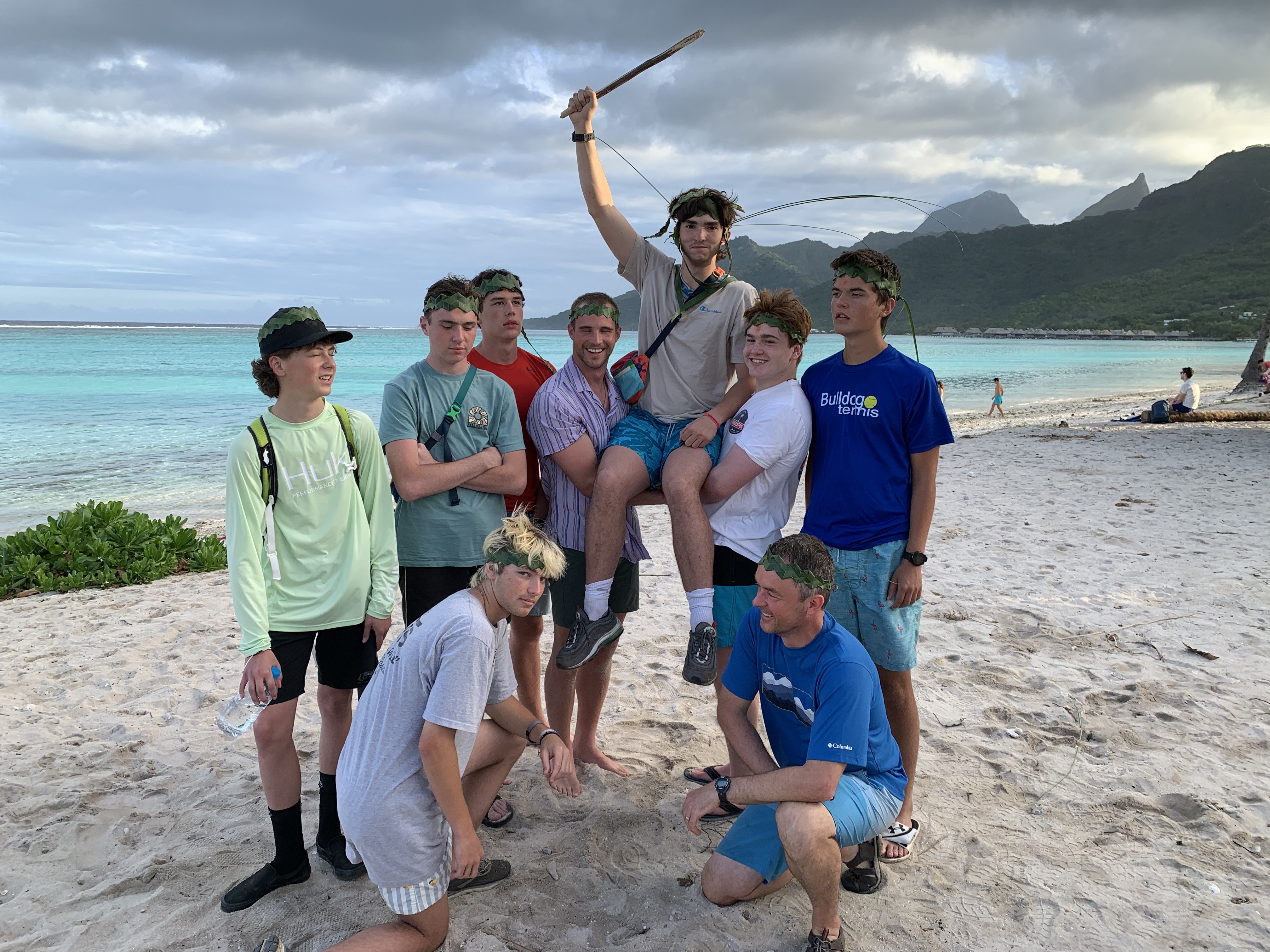 2022 Tahiti Taravao HXP - Day 3 (Devotional, Moorea Jeep Safari, Magic Mountain Overlook, Jam Tasting, Belvedere Lookout, Marae-o-Mahine, Touching Sacred Eels, Fresh Pineapple & Coconut, Making Headbands, Beach Games, Tahitian Dance & Fire Show)