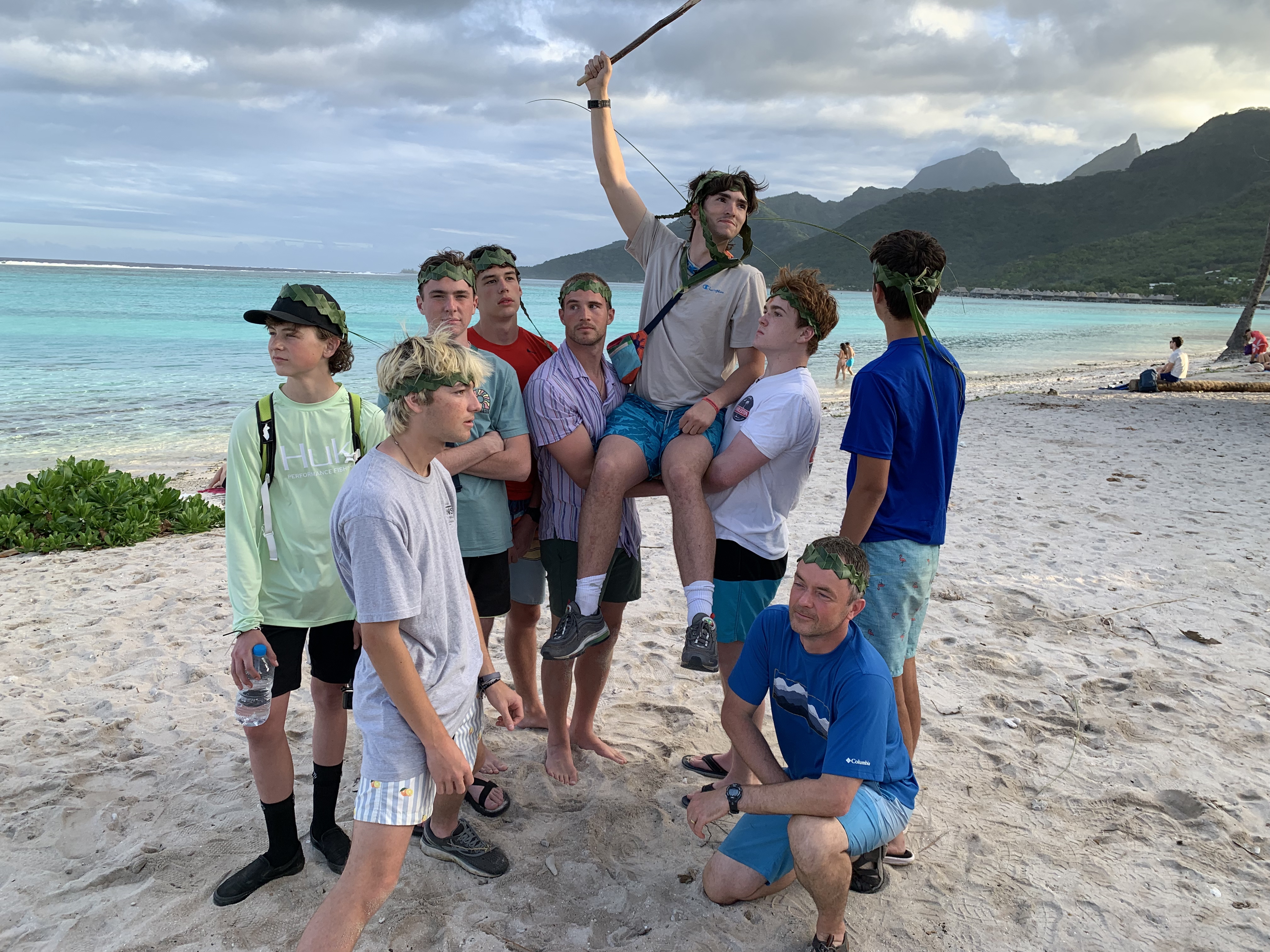 2022 Tahiti Taravao HXP - Day 3 (Devotional, Moorea Jeep Safari, Magic Mountain Overlook, Jam Tasting, Belvedere Lookout, Marae-o-Mahine, Touching Sacred Eels, Fresh Pineapple & Coconut, Making Headbands, Beach Games, Tahitian Dance & Fire Show)