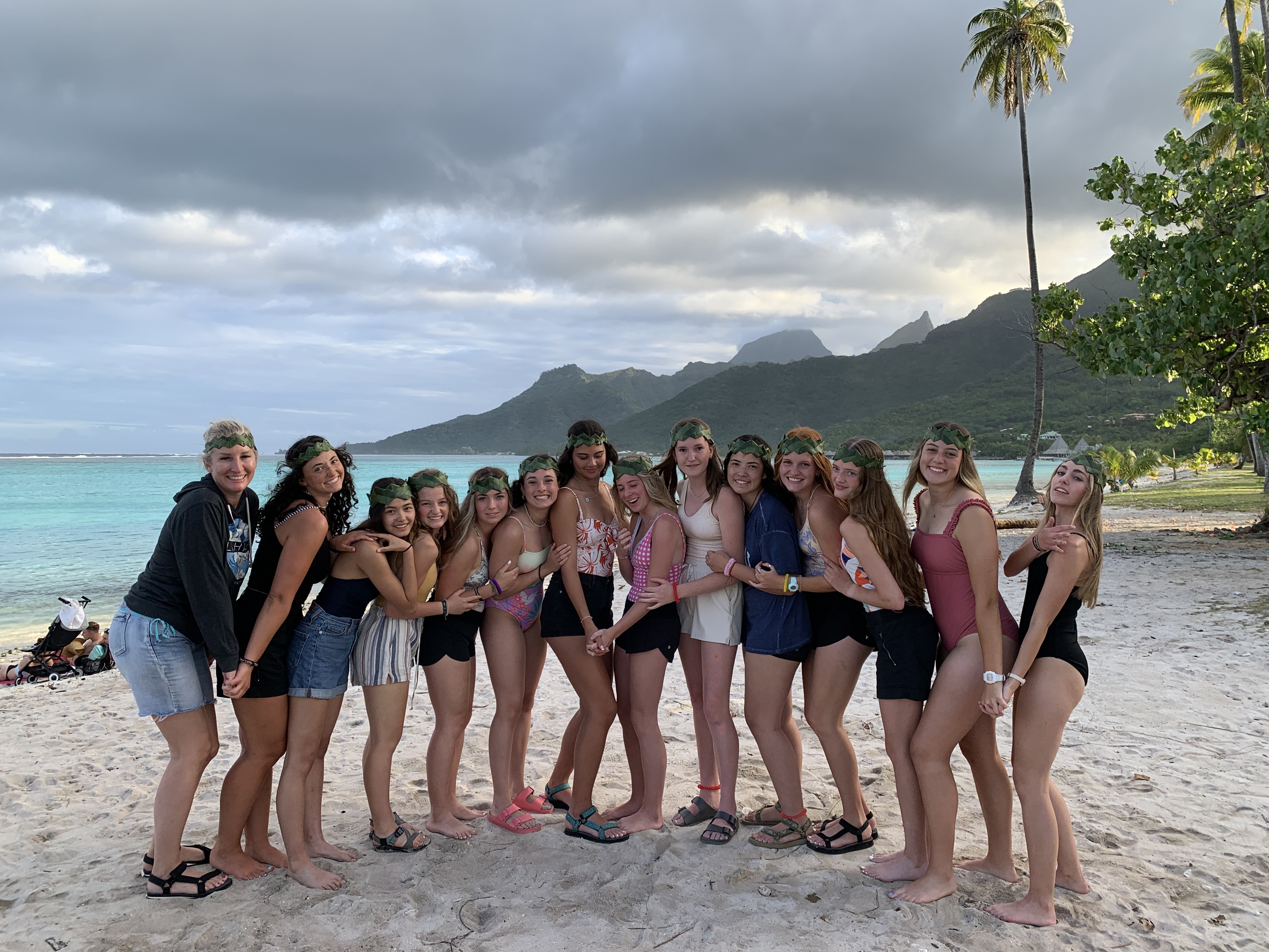 2022 Tahiti Taravao HXP - Day 3 (Devotional, Moorea Jeep Safari, Magic Mountain Overlook, Jam Tasting, Belvedere Lookout, Marae-o-Mahine, Touching Sacred Eels, Fresh Pineapple & Coconut, Making Headbands, Beach Games, Tahitian Dance & Fire Show)