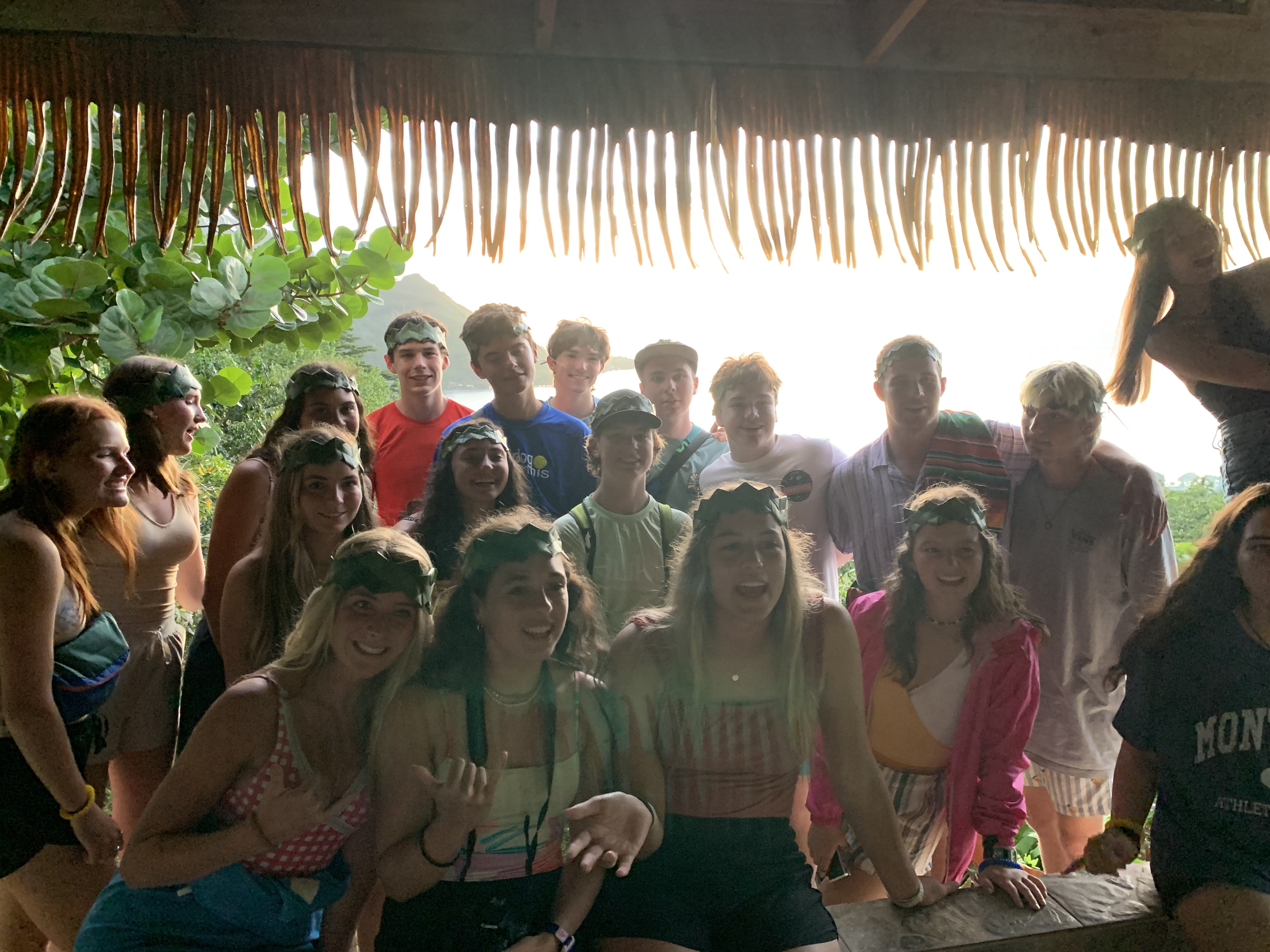 2022 Tahiti Taravao HXP - Day 3 (Devotional, Moorea Jeep Safari, Magic Mountain Overlook, Jam Tasting, Belvedere Lookout, Marae-o-Mahine, Touching Sacred Eels, Fresh Pineapple & Coconut, Making Headbands, Beach Games, Tahitian Dance & Fire Show)