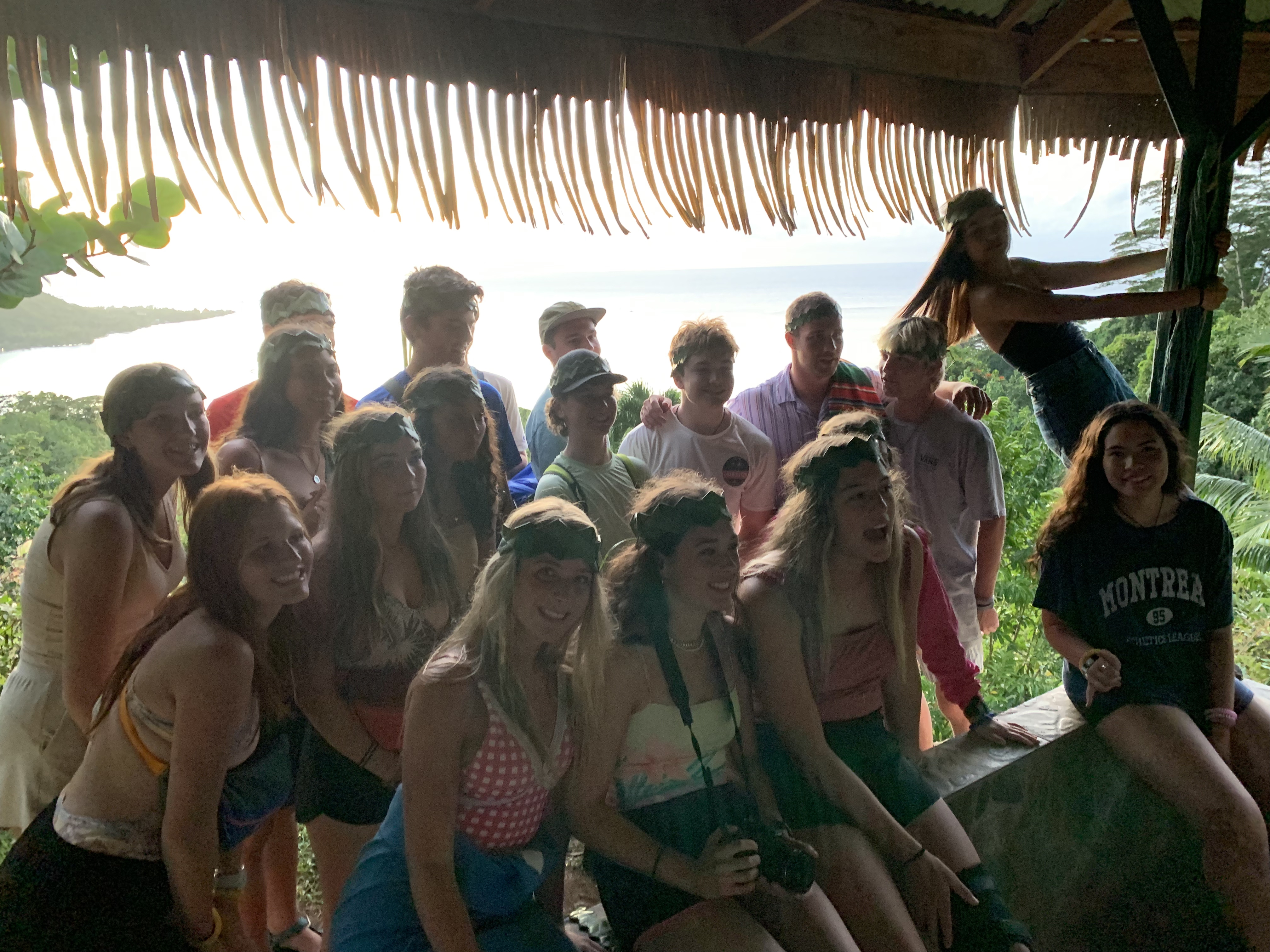 2022 Tahiti Taravao HXP - Day 3 (Devotional, Moorea Jeep Safari, Magic Mountain Overlook, Jam Tasting, Belvedere Lookout, Marae-o-Mahine, Touching Sacred Eels, Fresh Pineapple & Coconut, Making Headbands, Beach Games, Tahitian Dance & Fire Show)