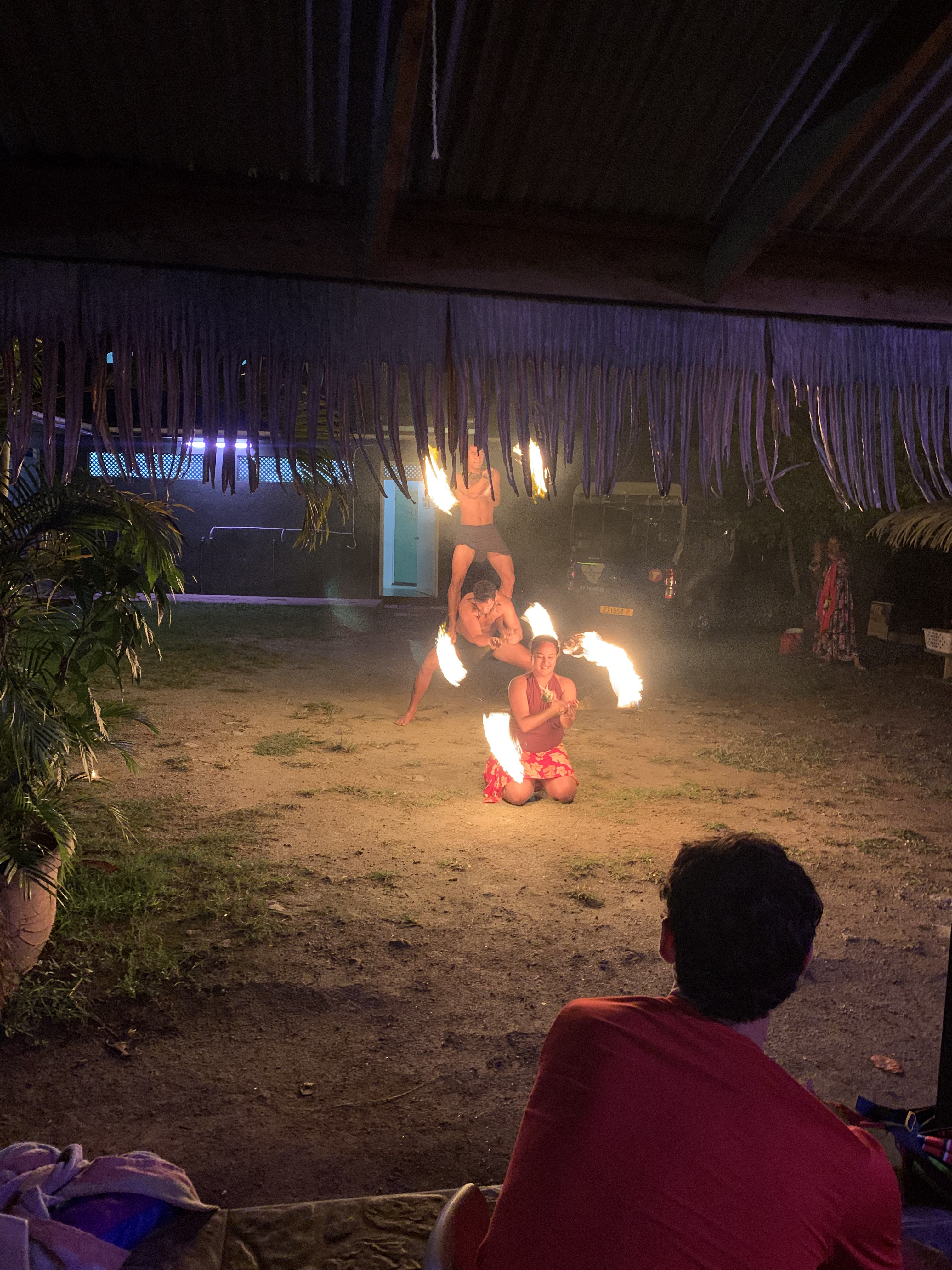 2022 Tahiti Taravao HXP - Day 3 (Devotional, Moorea Jeep Safari, Magic Mountain Overlook, Jam Tasting, Belvedere Lookout, Marae-o-Mahine, Touching Sacred Eels, Fresh Pineapple & Coconut, Making Headbands, Beach Games, Tahitian Dance & Fire Show)