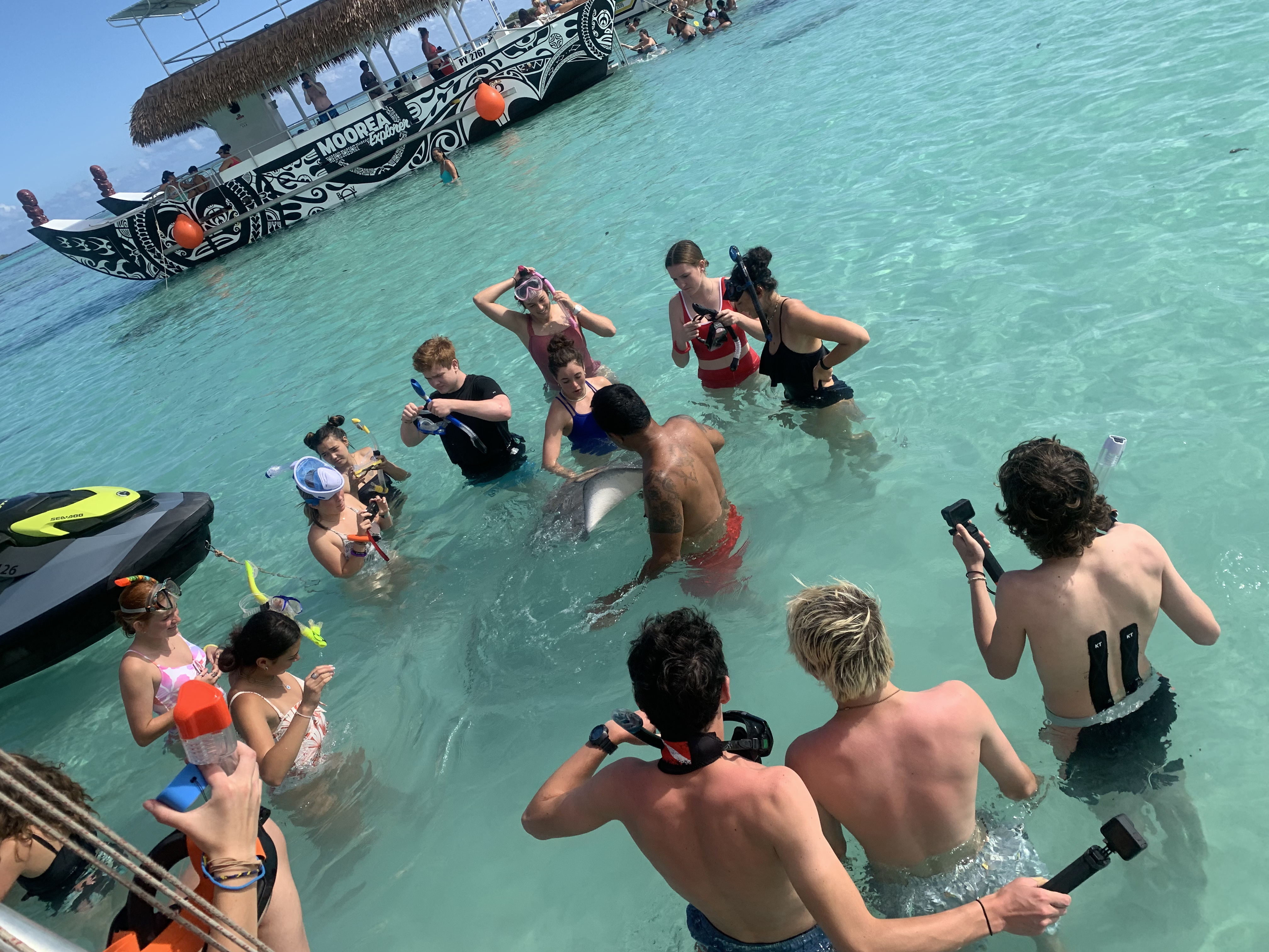 2022 Tahiti Taravao HXP - Day 4 (Kass's Birthday, Swimming with Sharks & Stingrays, Motu Fareone Island, Making Motu Fareone (E'ia Ota), Catching Crabs for 'Alca-Crab', Dance Party on Ferry to Tahiti, Catching Geckos)