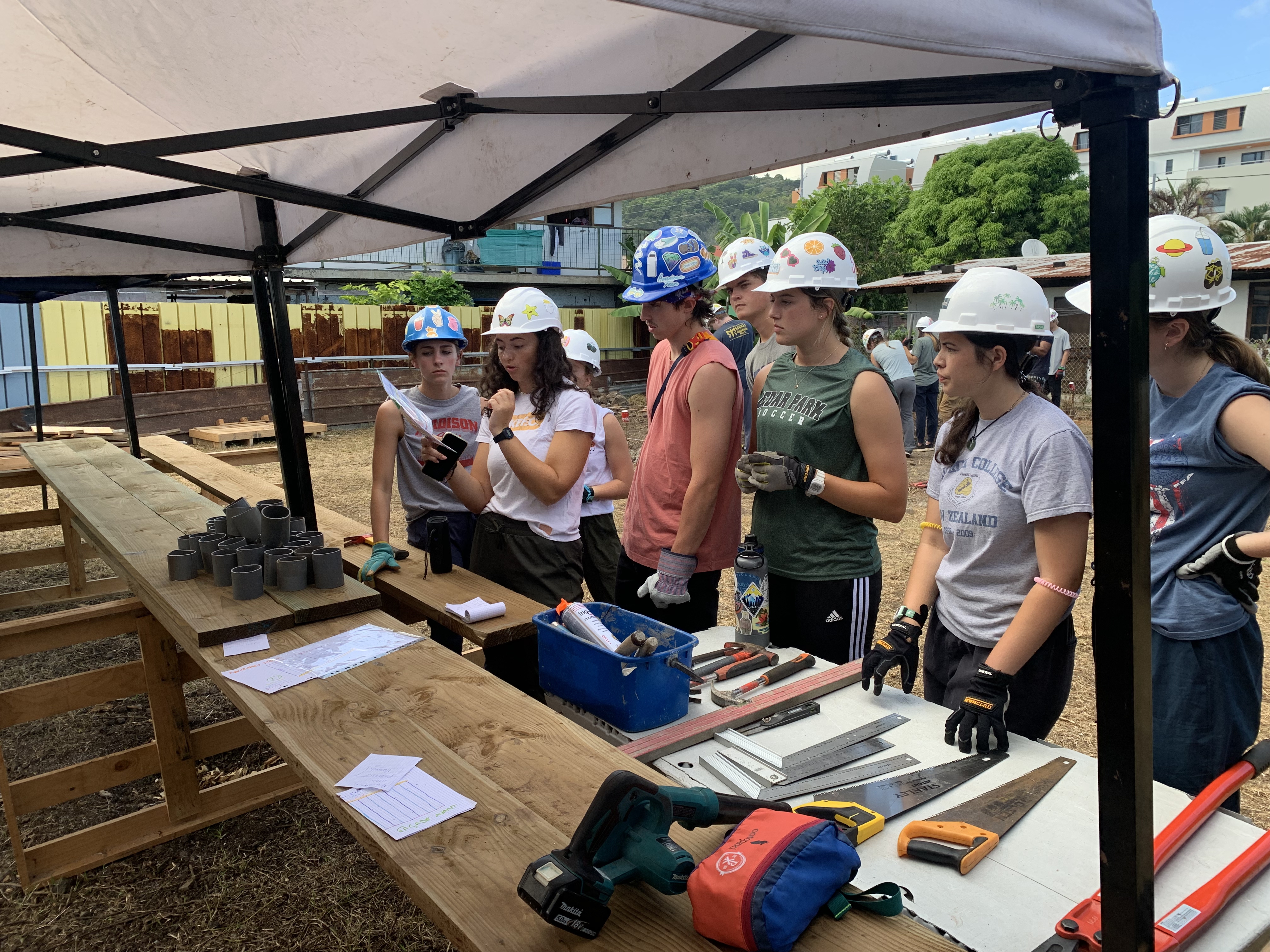 2022 Tahiti Taravao HXP - Day 7 (Tahitian Treats: Tim Tam, Happy Hippos, Hello Panda, Twix Top, Choco Prince, Building Walls & Mixing Cement By Hand, Chef Billy's Ketchup Egg Sandwiches, Making Flower Heis on the Beach, Swimming in the Reef)