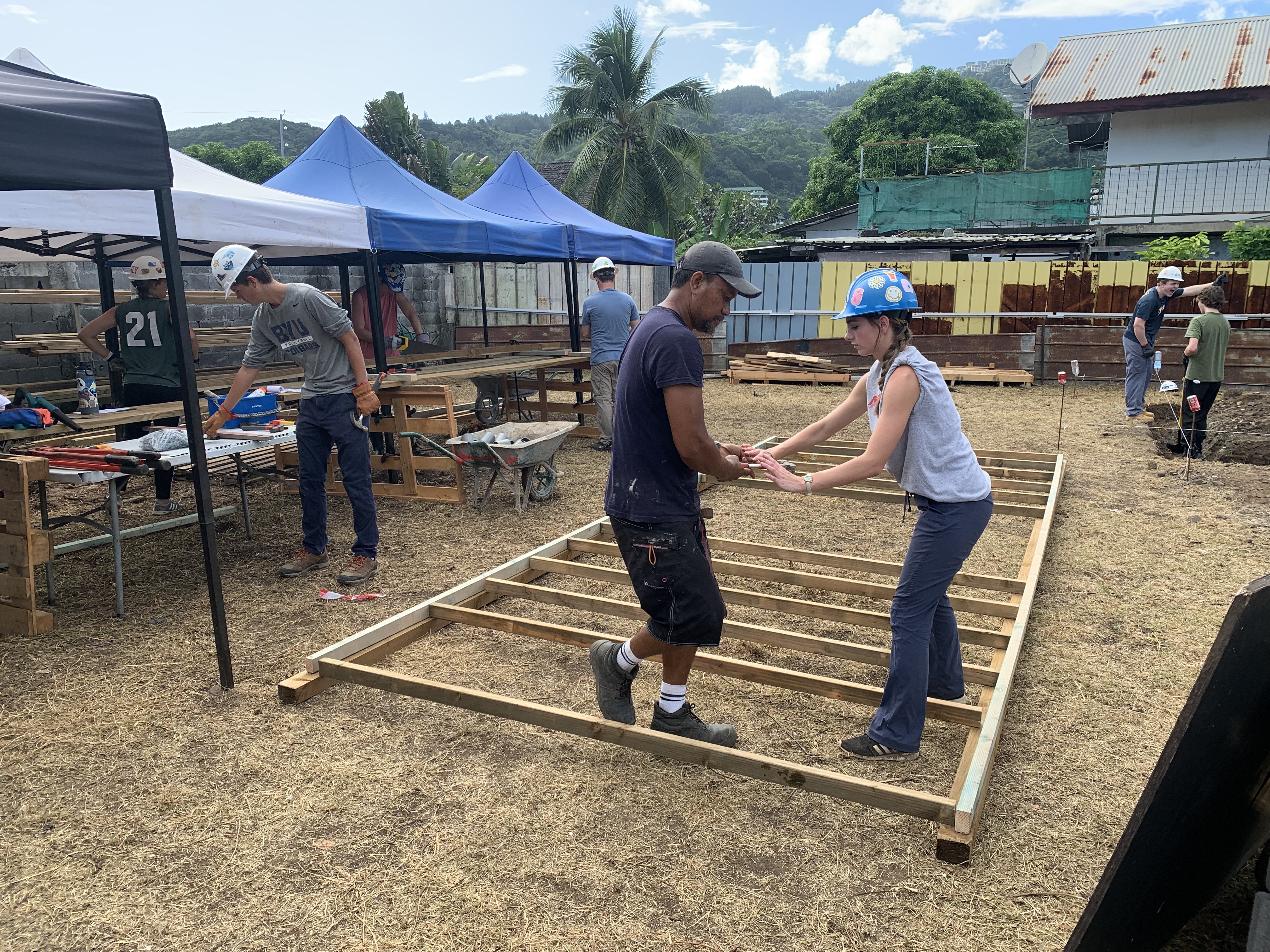 2022 Tahiti Taravao HXP - Day 7 (Tahitian Treats: Tim Tam, Happy Hippos, Hello Panda, Twix Top, Choco Prince, Building Walls & Mixing Cement By Hand, Chef Billy's Ketchup Egg Sandwiches, Making Flower Heis on the Beach, Swimming in the Reef)