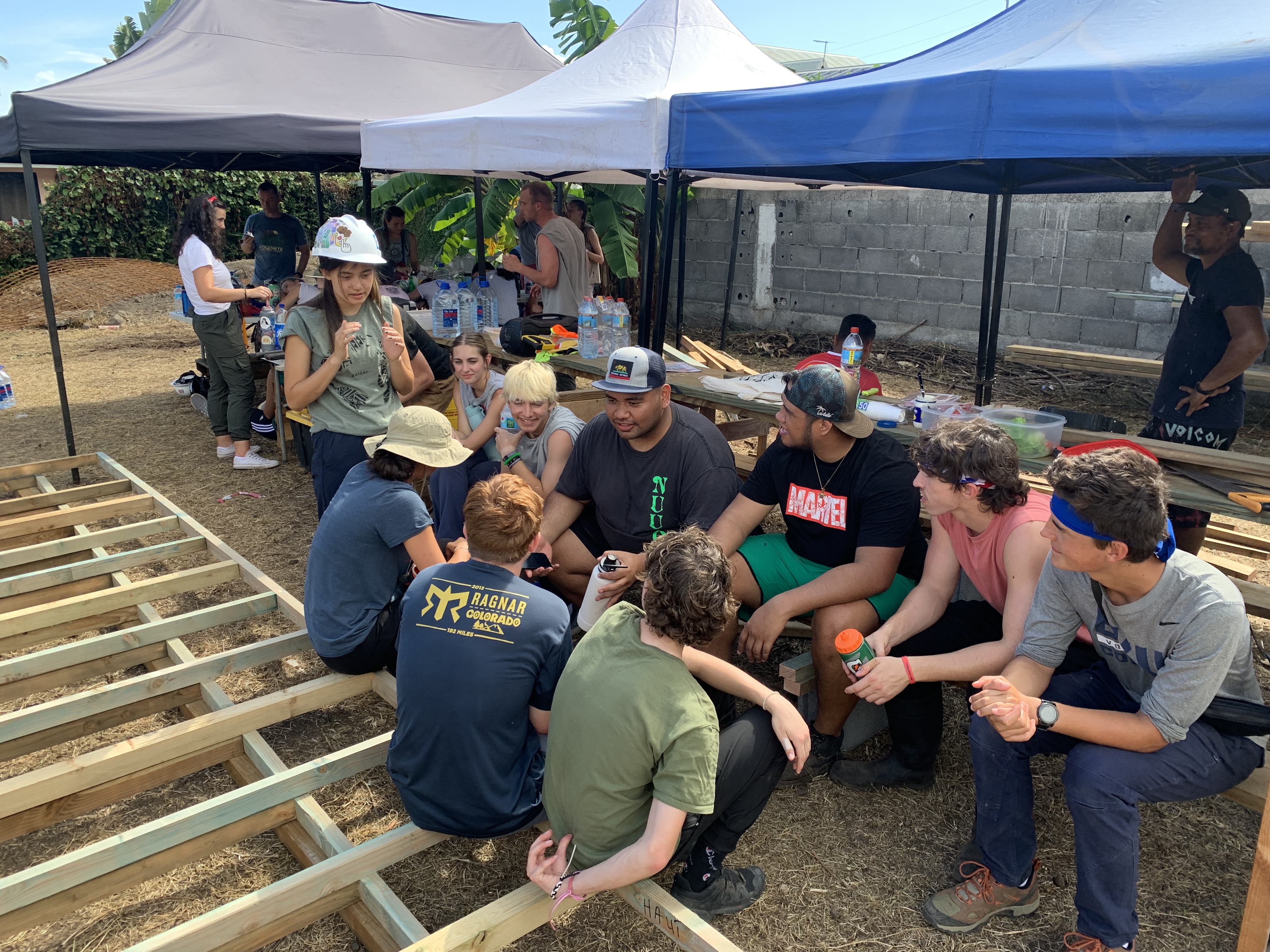 2022 Tahiti Taravao HXP - Day 7 (Tahitian Treats: Tim Tam, Happy Hippos, Hello Panda, Twix Top, Choco Prince, Building Walls & Mixing Cement By Hand, Chef Billy's Ketchup Egg Sandwiches, Making Flower Heis on the Beach, Swimming in the Reef)