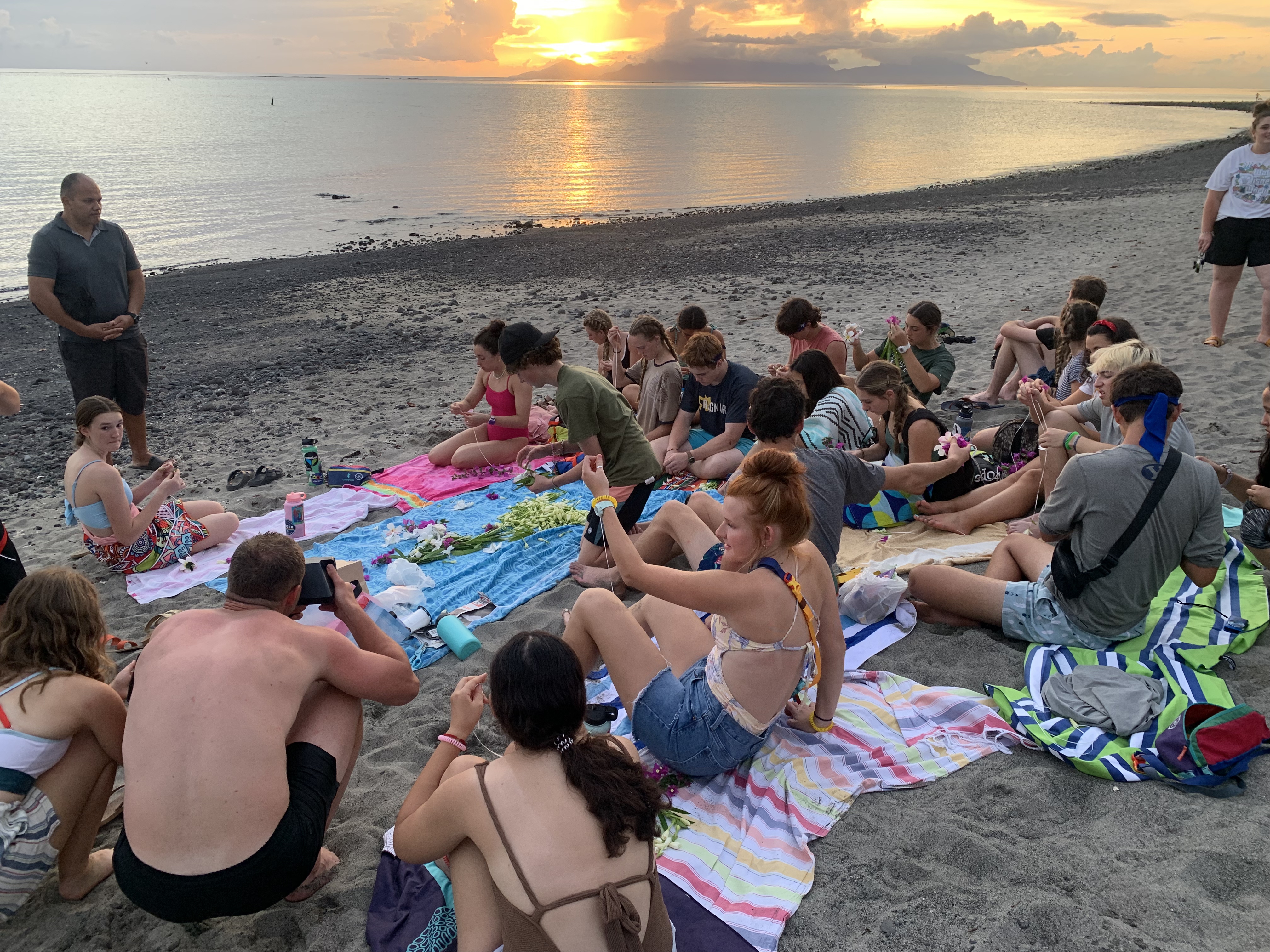 2022 Tahiti Taravao HXP - Day 7 (Tahitian Treats: Tim Tam, Happy Hippos, Hello Panda, Twix Top, Choco Prince, Building Walls & Mixing Cement By Hand, Chef Billy's Ketchup Egg Sandwiches, Making Flower Heis on the Beach, Swimming in the Reef)