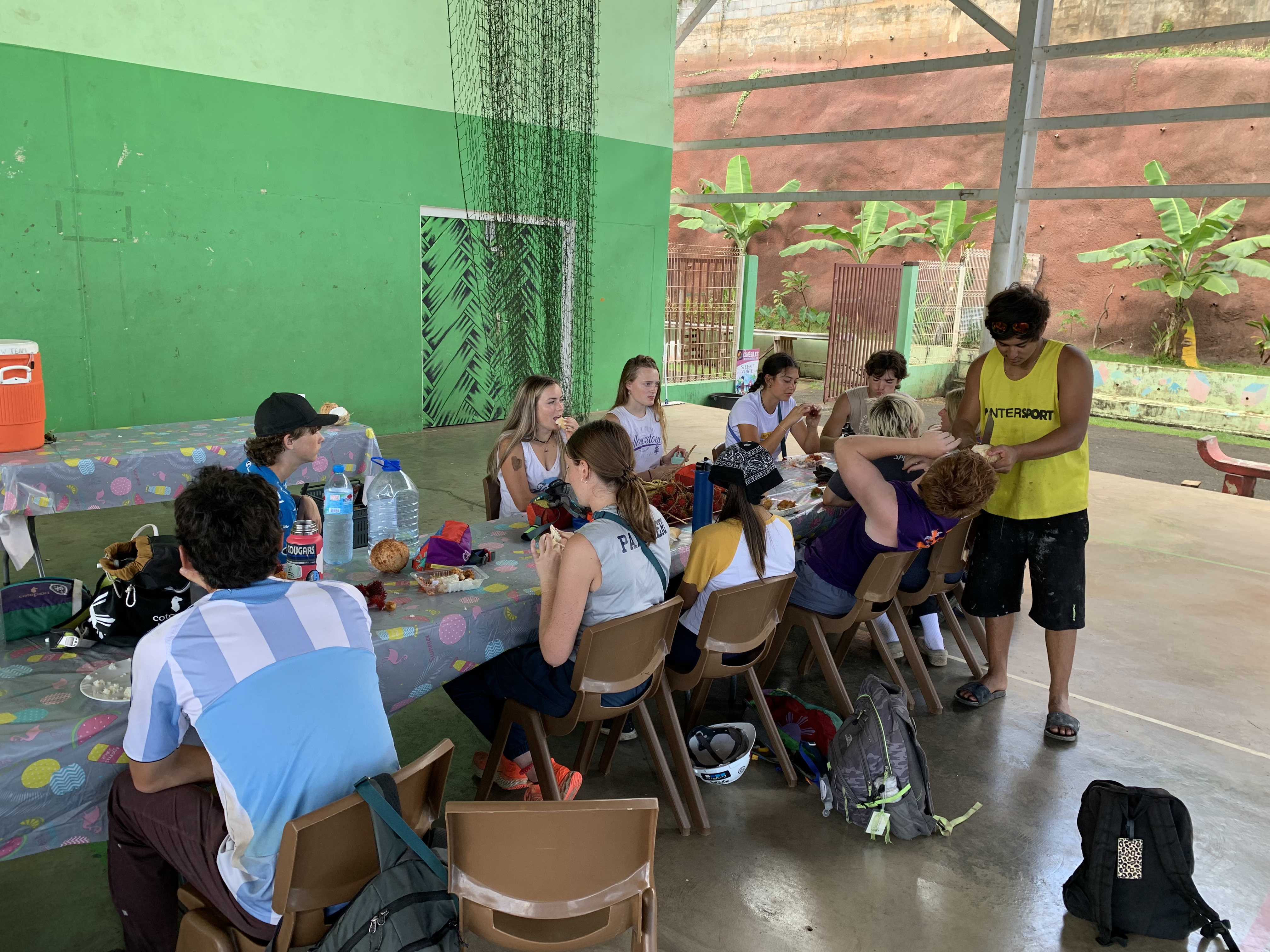 2022 Tahiti Taravao HXP - Day 15 (Epic Morning Devotional, Volunteering at Youth Center, Working at Community Garden on Mountain, Solis, Tiana Sees Her New House, Vaihiria Ward Activity: Coconut Milk, Learning Drums & Tahitian Dances, Making Flower Crowns