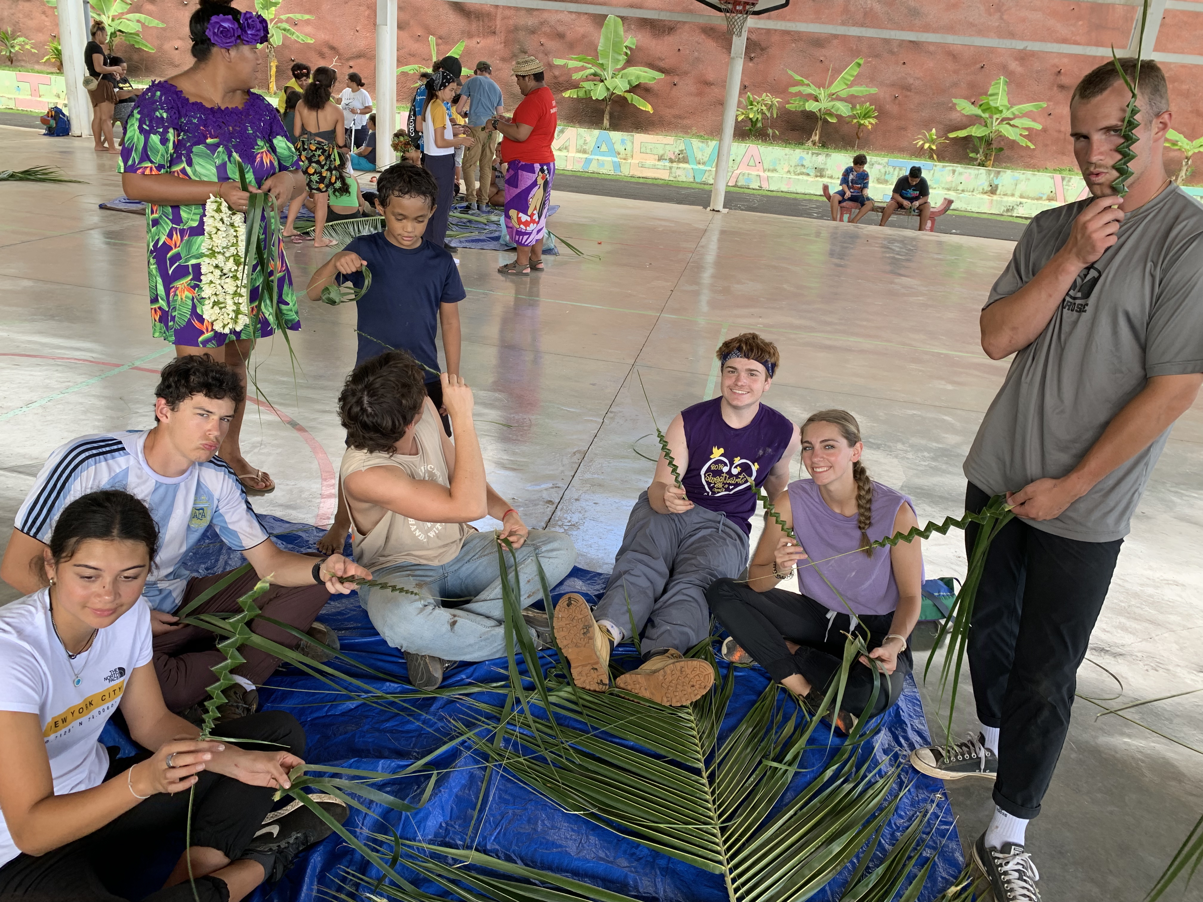 2022 Tahiti Taravao HXP - Day 15 (Epic Morning Devotional, Volunteering at Youth Center, Working at Community Garden on Mountain, Solis, Tiana Sees Her New House, Vaihiria Ward Activity: Coconut Milk, Learning Drums & Tahitian Dances, Making Flower Crowns