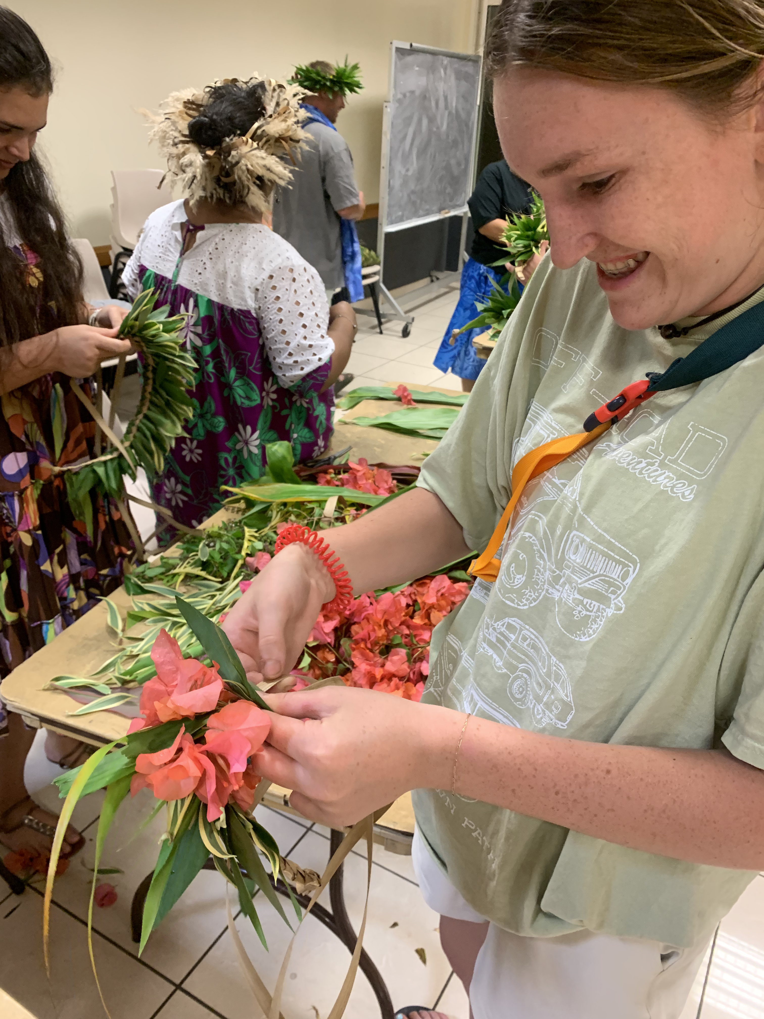 2022 Tahiti Taravao HXP - Day 15 (Epic Morning Devotional, Volunteering at Youth Center, Working at Community Garden on Mountain, Solis, Tiana Sees Her New House, Vaihiria Ward Activity: Coconut Milk, Learning Drums & Tahitian Dances, Making Flower Crowns