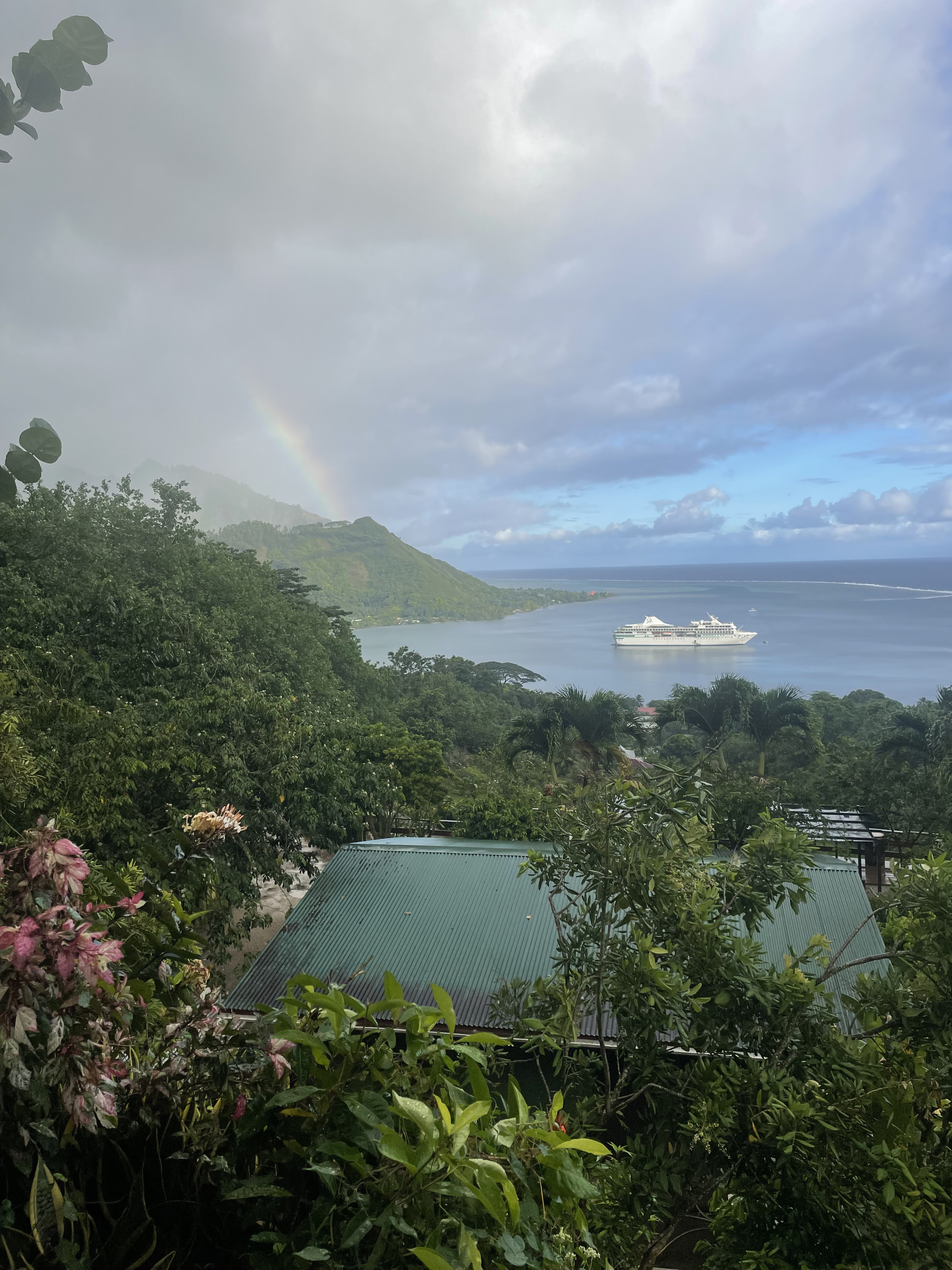 2022 Tahiti Taravao HXP - Day 3 (Devotional, Moorea Jeep Safari, Magic Mountain Overlook, Jam Tasting, Belvedere Lookout, Marae-o-Mahine, Touching Sacred Eels, Fresh Pineapple & Coconut, Making Headbands, Beach Games, Tahitian Dance & Fire Show)