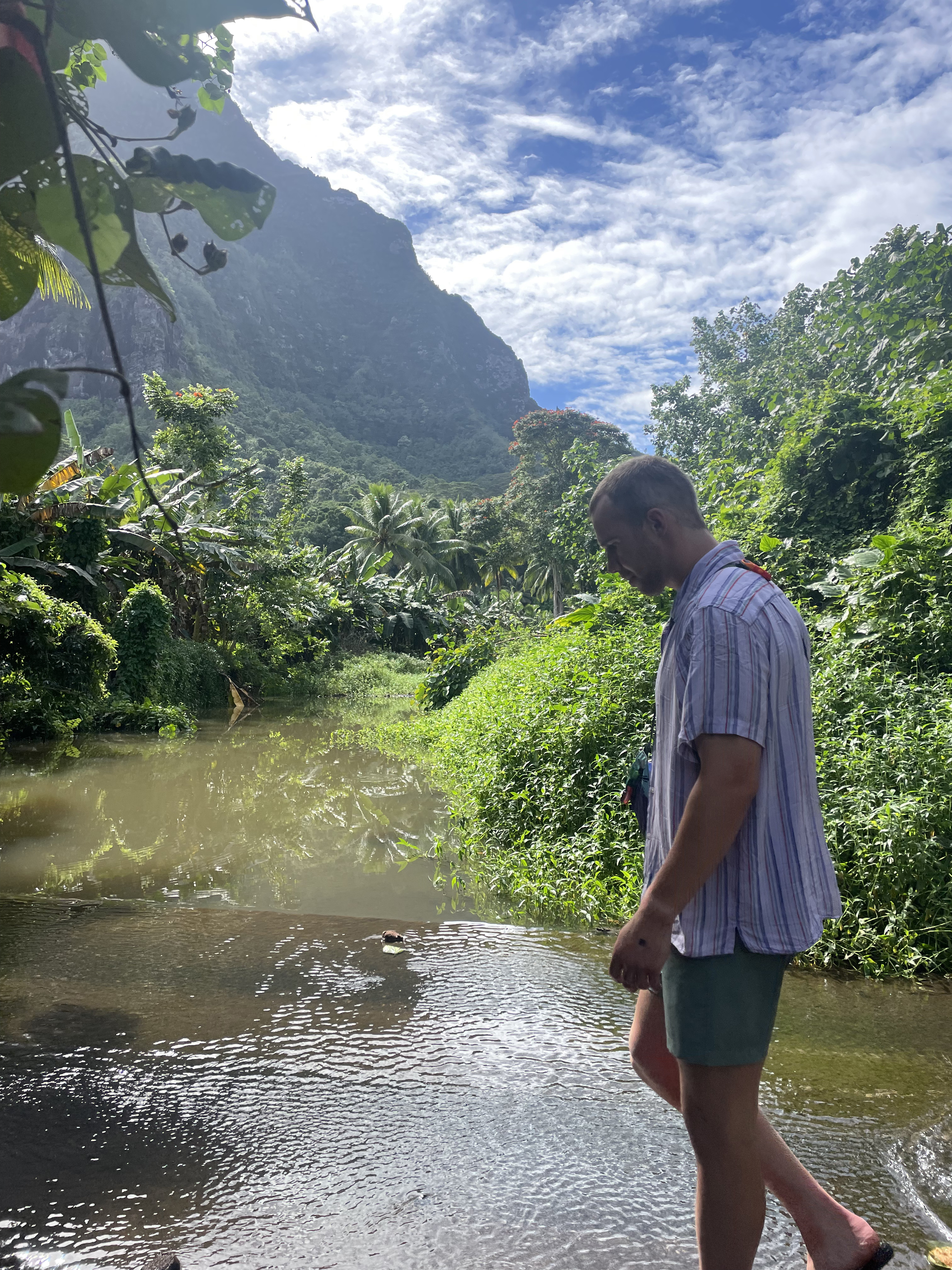 2022 Tahiti Taravao HXP - Day 3 (Devotional, Moorea Jeep Safari, Magic Mountain Overlook, Jam Tasting, Belvedere Lookout, Marae-o-Mahine, Touching Sacred Eels, Fresh Pineapple & Coconut, Making Headbands, Beach Games, Tahitian Dance & Fire Show)