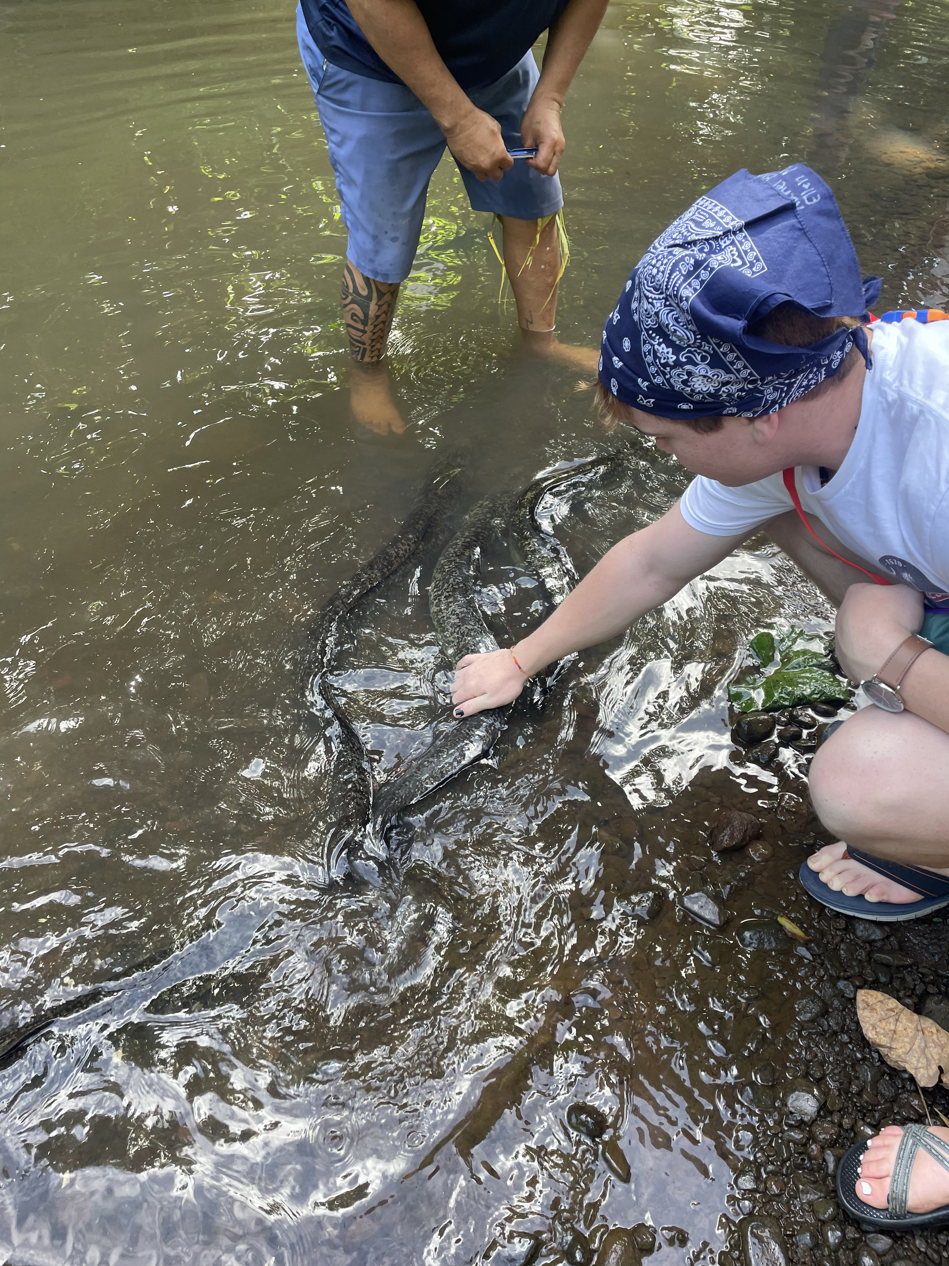 2022 Tahiti Taravao HXP - Day 3 (Devotional, Moorea Jeep Safari, Magic Mountain Overlook, Jam Tasting, Belvedere Lookout, Marae-o-Mahine, Touching Sacred Eels, Fresh Pineapple & Coconut, Making Headbands, Beach Games, Tahitian Dance & Fire Show)