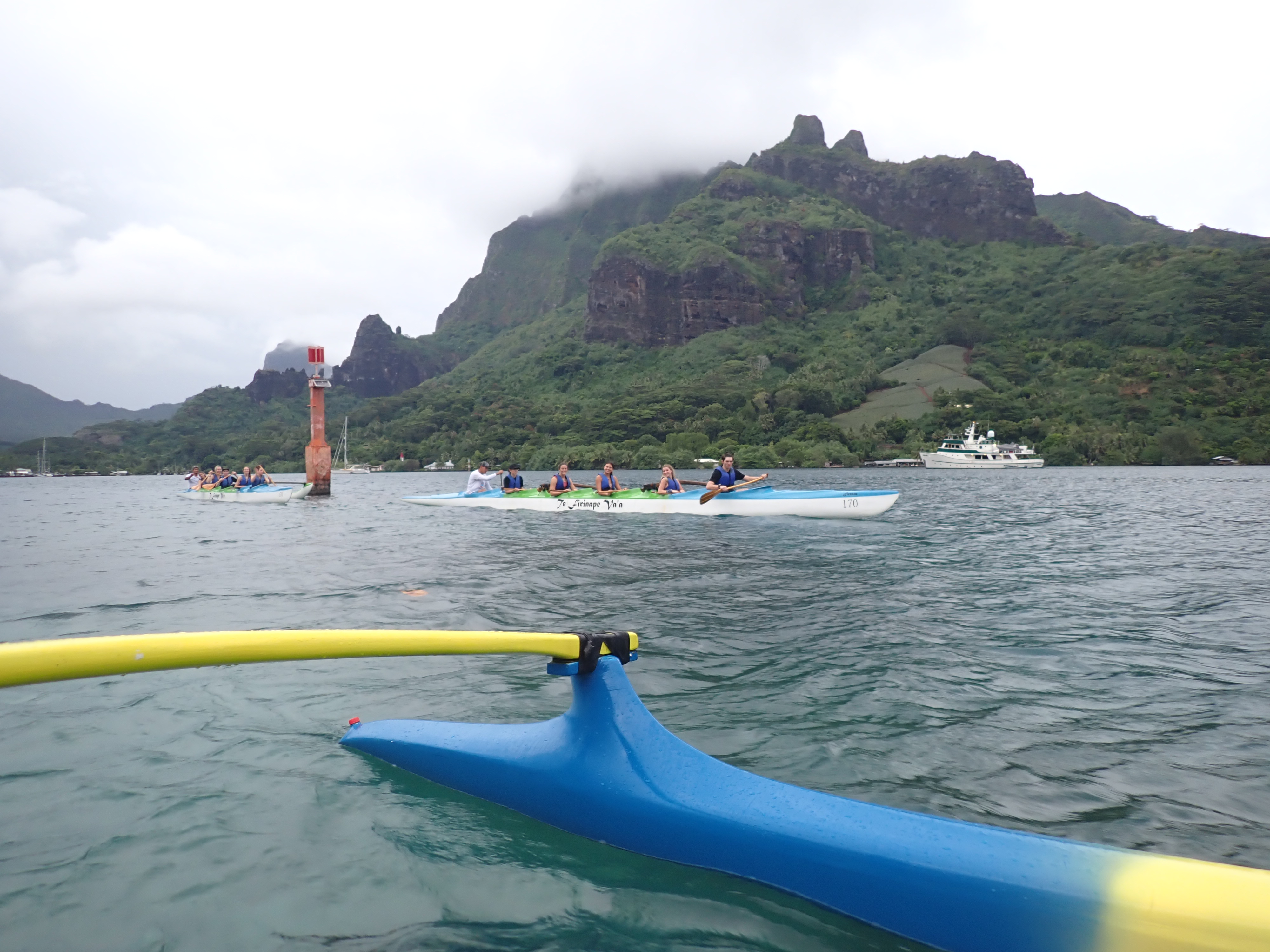 2022 Tahiti Taravao HXP - Day 2 (Arrival in Tahiti!, Narii & Escuela Teach us a Tahitian Dance, Ferry to Mo'orea / Moorea, Hiking, 18 in Small Truck, Va'a Canoes, Crepes)