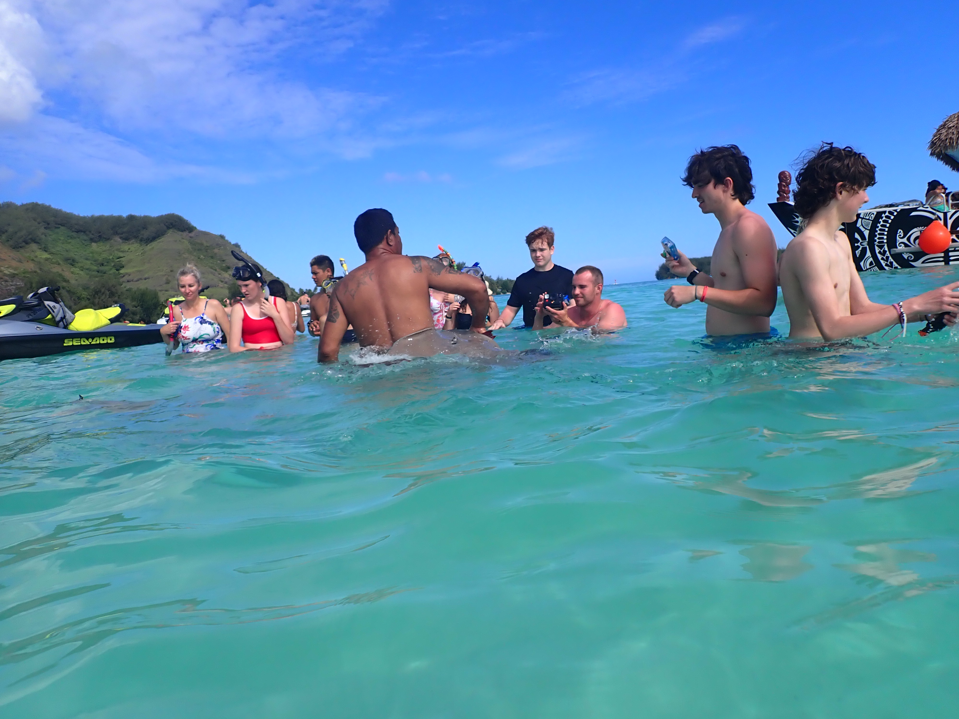 2022 Tahiti Taravao HXP - Day 4 (Kass's Birthday, Swimming with Sharks & Stingrays, Motu Fareone Island, Making Motu Fareone (E'ia Ota), Catching Crabs for 'Alca-Crab', Dance Party on Ferry to Tahiti, Catching Geckos)