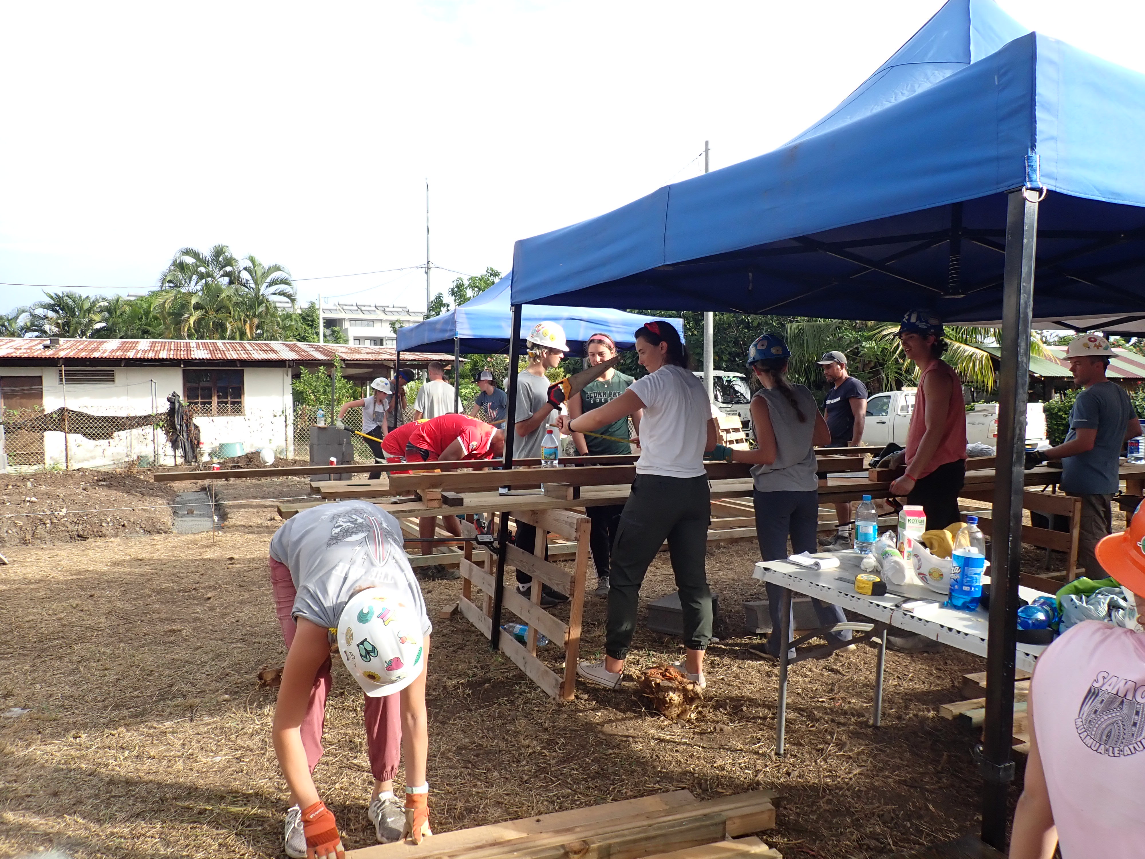 2022 Tahiti Taravao HXP - Day 7 (Tahitian Treats: Tim Tam, Happy Hippos, Hello Panda, Twix Top, Choco Prince, Building Walls & Mixing Cement By Hand, Chef Billy's Ketchup Egg Sandwiches, Making Flower Heis on the Beach, Swimming in the Reef)