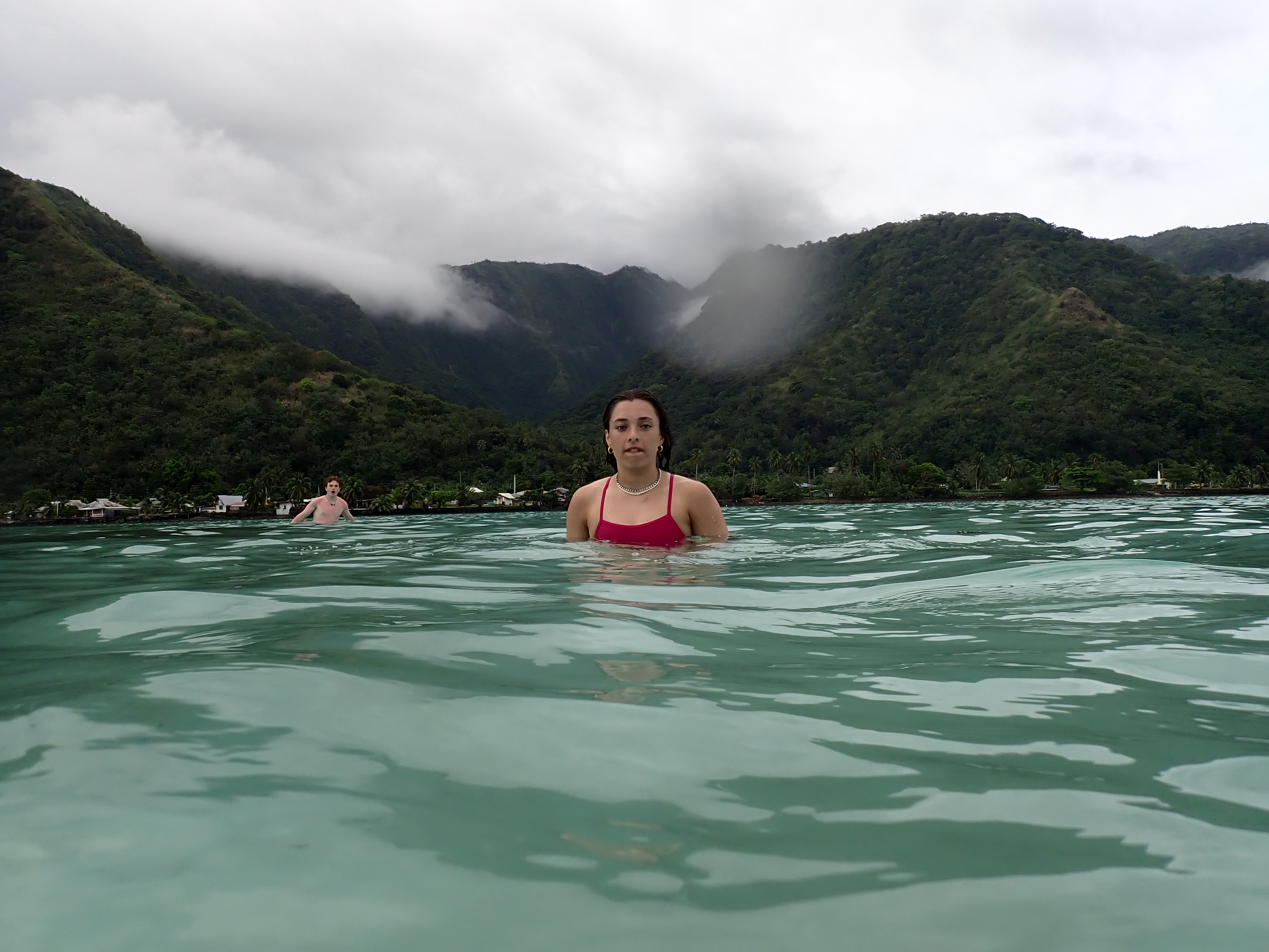 2022 Tahiti Taravao HXP - Day 11 (Surf Lessons on Black Sand Plage de Ahonu (Ahonu Beach), Losing Toenails, Beach Burger, Dance Party on Steve's Party Barge, Owner Steve, Snorkeling in Crystal Clear Warm Water in the Reef, Sports with Vaihiria Ward Youth)