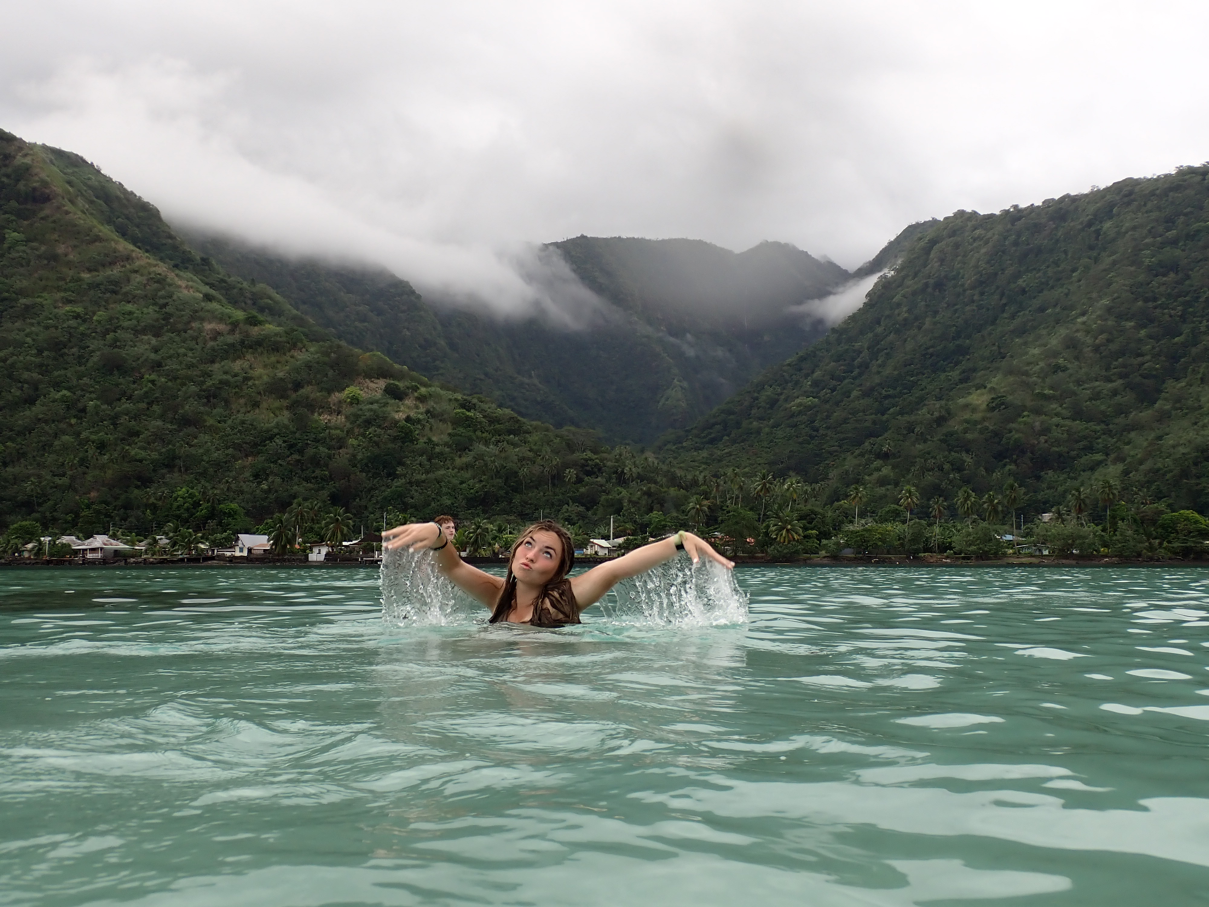 2022 Tahiti Taravao HXP - Day 11 (Surf Lessons on Black Sand Plage de Ahonu (Ahonu Beach), Losing Toenails, Beach Burger, Dance Party on Steve's Party Barge, Owner Steve, Snorkeling in Crystal Clear Warm Water in the Reef, Sports with Vaihiria Ward Youth)