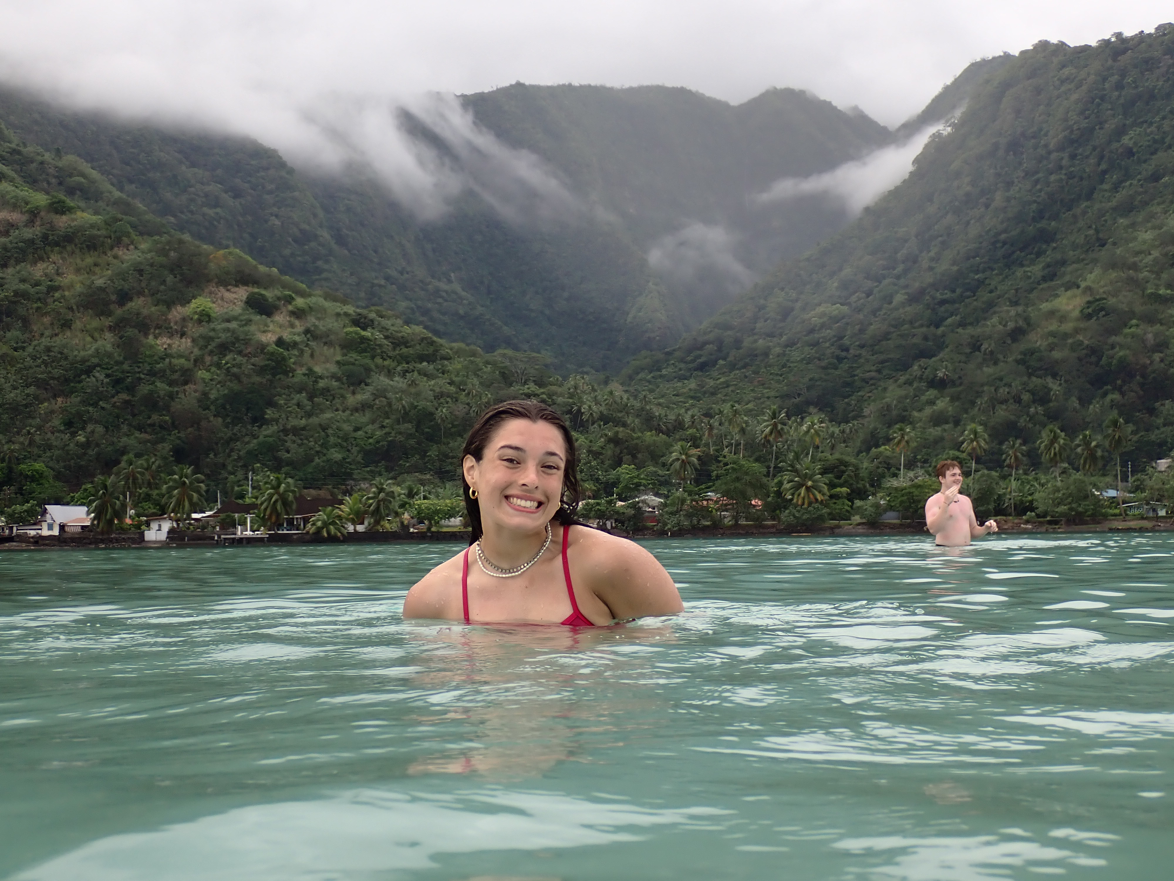 2022 Tahiti Taravao HXP - Day 11 (Surf Lessons on Black Sand Plage de Ahonu (Ahonu Beach), Losing Toenails, Beach Burger, Dance Party on Steve's Party Barge, Owner Steve, Snorkeling in Crystal Clear Warm Water in the Reef, Sports with Vaihiria Ward Youth)