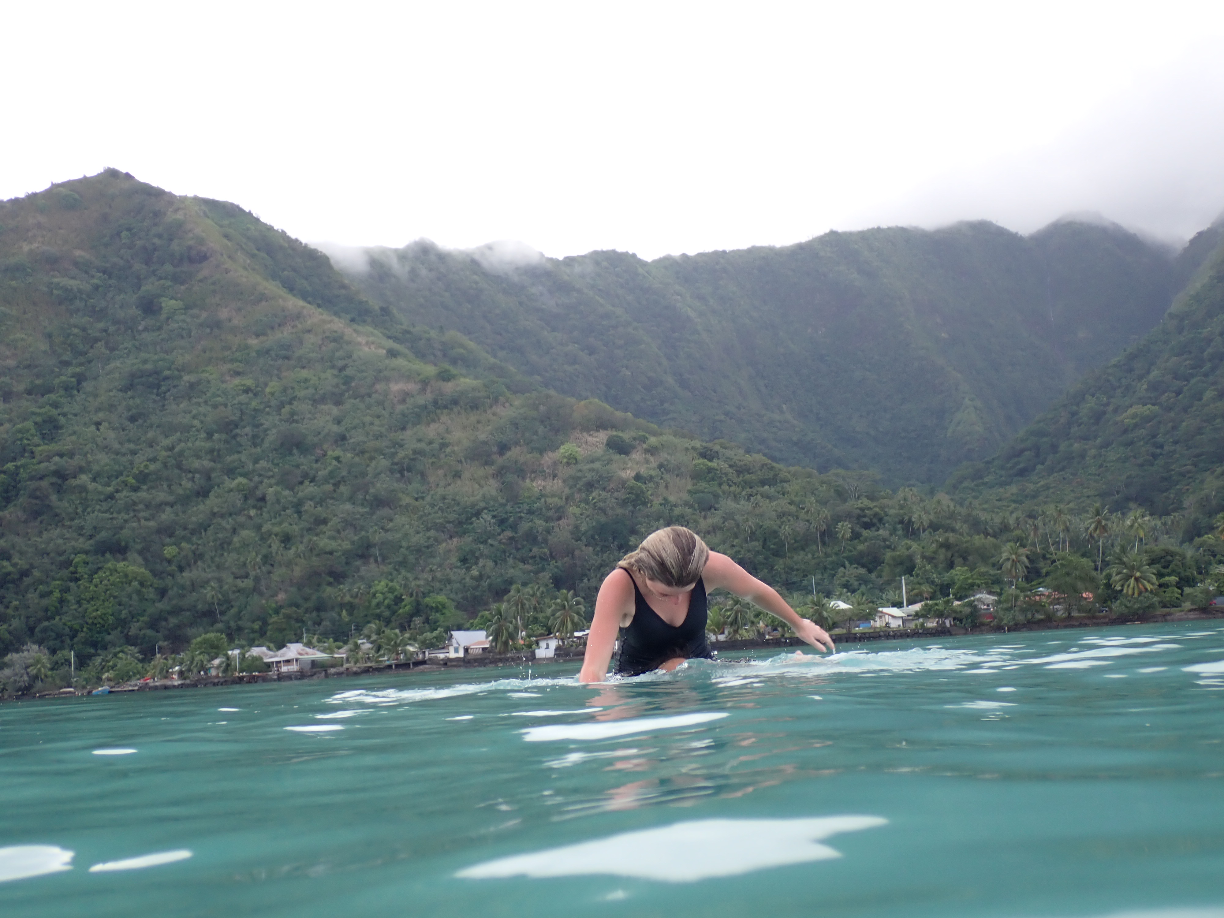 2022 Tahiti Taravao HXP - Day 11 (Surf Lessons on Black Sand Plage de Ahonu (Ahonu Beach), Losing Toenails, Beach Burger, Dance Party on Steve's Party Barge, Owner Steve, Snorkeling in Crystal Clear Warm Water in the Reef, Sports with Vaihiria Ward Youth)