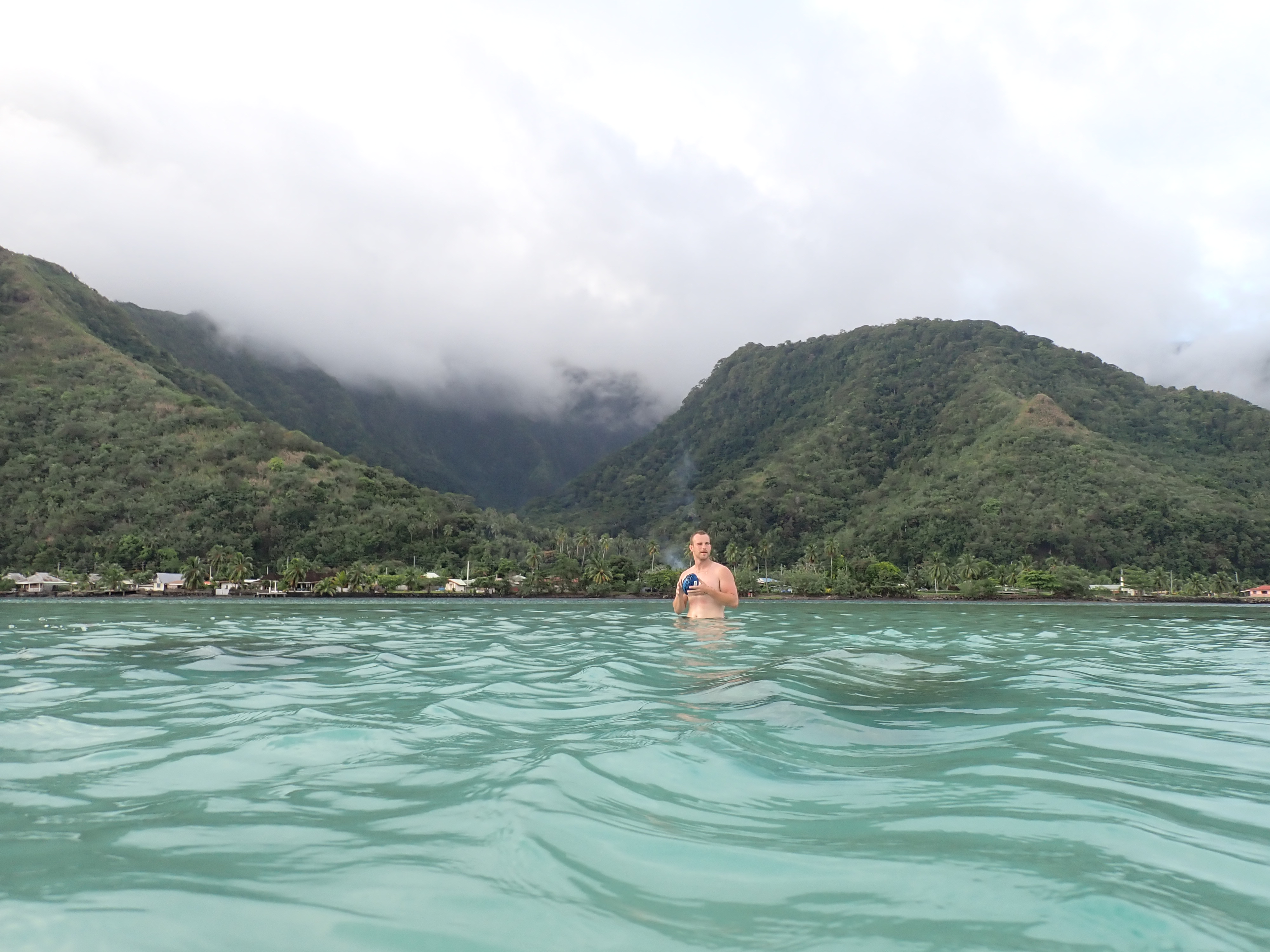 2022 Tahiti Taravao HXP - Day 11 (Surf Lessons on Black Sand Plage de Ahonu (Ahonu Beach), Losing Toenails, Beach Burger, Dance Party on Steve's Party Barge, Owner Steve, Snorkeling in Crystal Clear Warm Water in the Reef, Sports with Vaihiria Ward Youth)