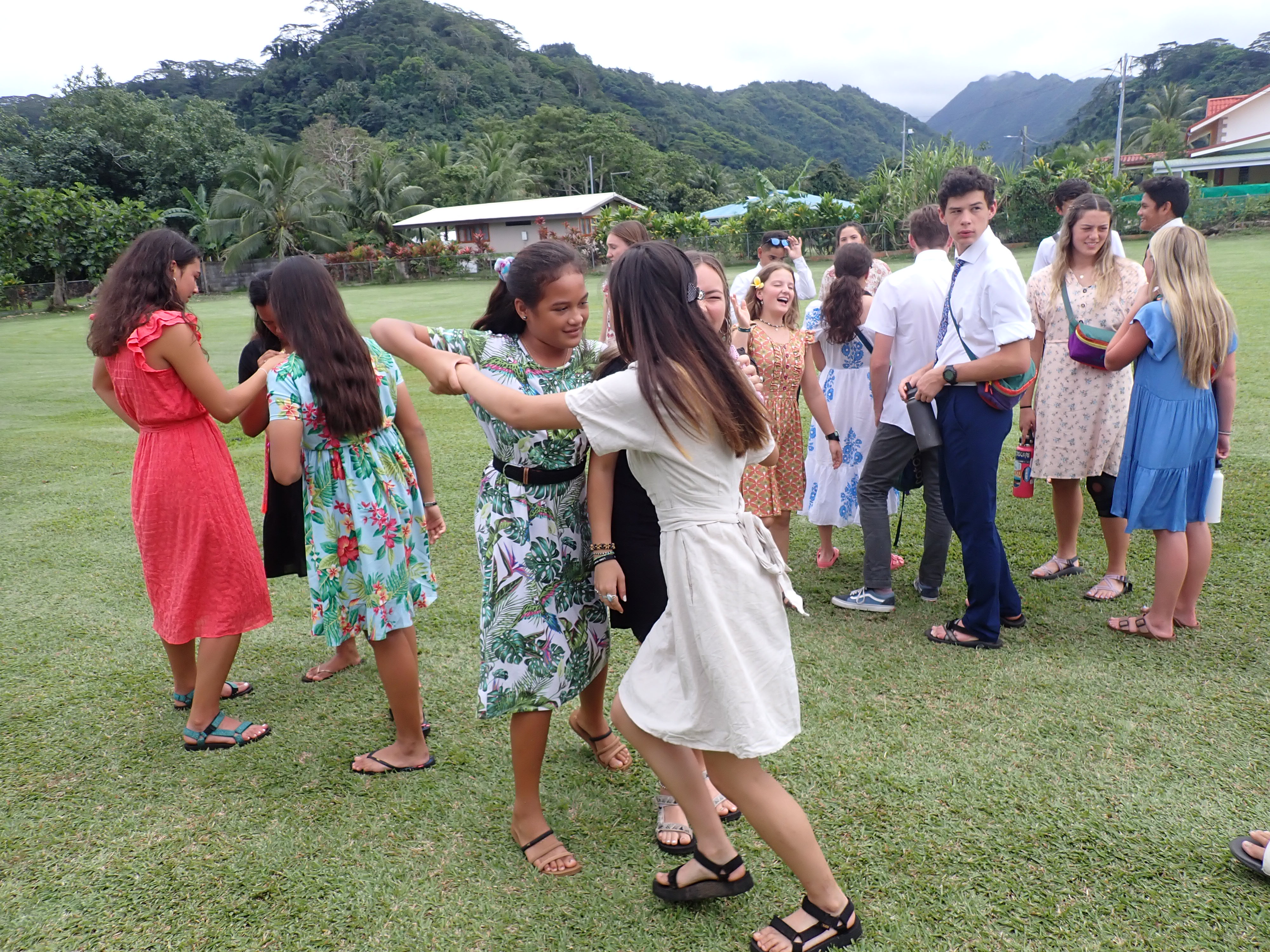 2022 Tahiti Taravao HXP - Day 12 (Church with Vaihiria Ward, Water Gardens Vaipahi Waterfall & Hike, Sacred Eels, Turtles, Haircut, Activity with Vaihiria Ward Youth, Averie's Birthday, Letters Home)