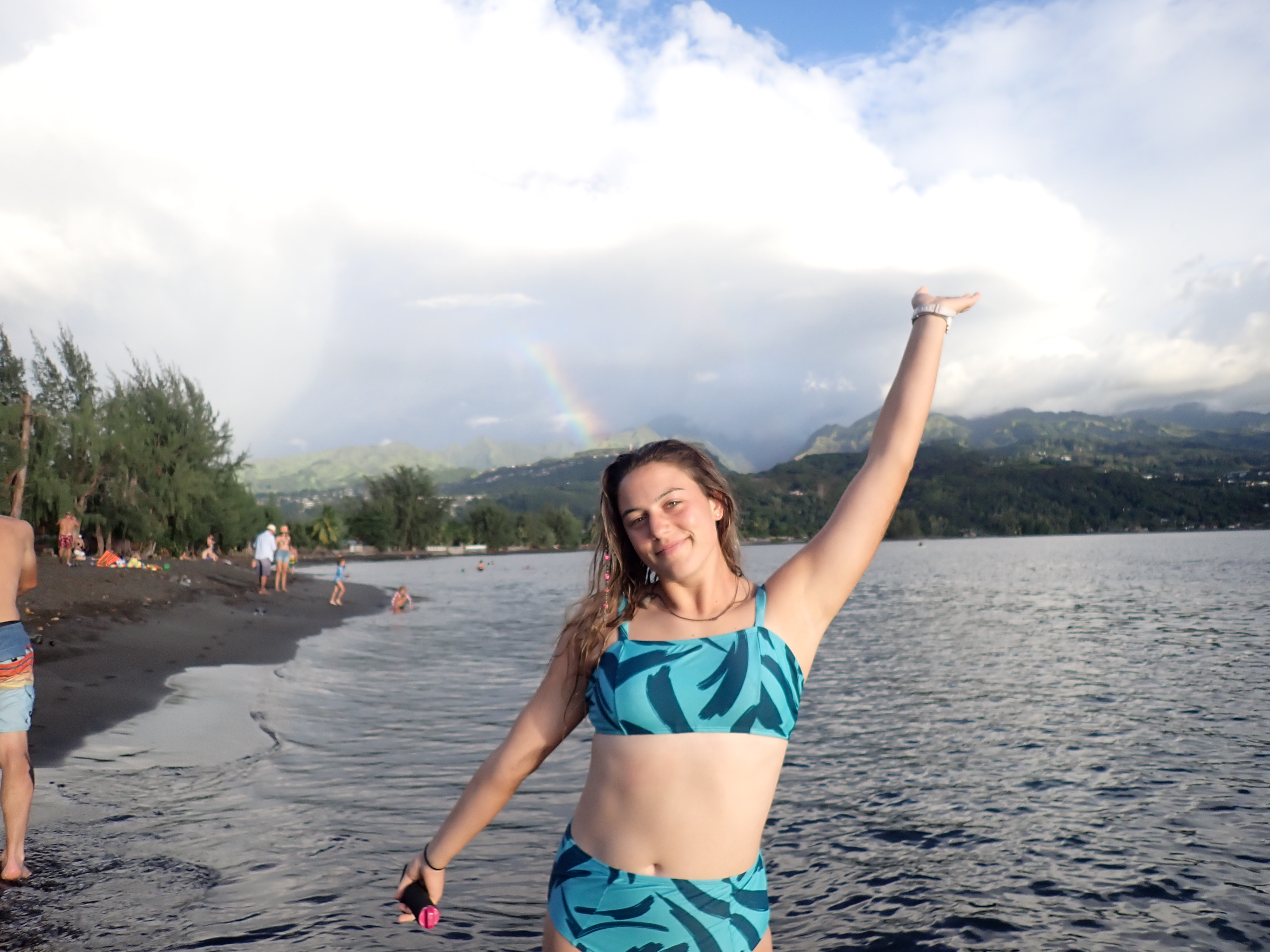 2022 Tahiti Taravao HXP - Day 16 (Baptisms at the Papeete Tahiti Temple, Bryan's Temple Story, Shopping @ the Papeete Market, Raisin Fanta, Pointe V�nus (Point Venus) Black Sand Beach & Lighthouse, Rainbows, Sandcastles, Downpour, Epic Sunset, All-Nighter