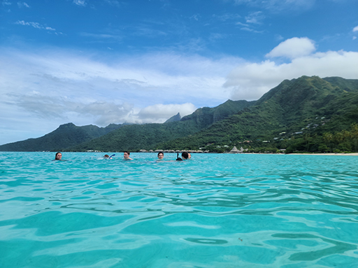 2022 Tahiti Taravao HXP - Day 3 (Devotional, Moorea Jeep Safari, Magic Mountain Overlook, Jam Tasting, Belvedere Lookout, Marae-o-Mahine, Touching Sacred Eels, Fresh Pineapple & Coconut, Making Headbands, Beach Games, Tahitian Dance & Fire Show)