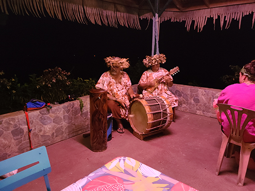 2022 Tahiti Taravao HXP - Day 3 (Devotional, Moorea Jeep Safari, Magic Mountain Overlook, Jam Tasting, Belvedere Lookout, Marae-o-Mahine, Touching Sacred Eels, Fresh Pineapple & Coconut, Making Headbands, Beach Games, Tahitian Dance & Fire Show)
