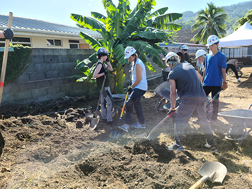 2022 Tahiti Taravao HXP - Day 6 (1st Day at the Work Site, Clearing the Land to Build a House for Tiana, Digging the Foundation & Footings, Purple Worms & Centipedes,Swimming in the Reef, Activity and Dinner with the Vaihiria Ward, Double Dragon)