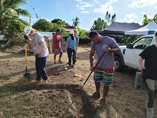 2022 Tahiti Taravao HXP - Day 6 (1st Day at the Work Site, Clearing the Land to Build a House for Tiana, Digging the Foundation & Footings, Purple Worms & Centipedes,Swimming in the Reef, Activity and Dinner with the Vaihiria Ward, Double Dragon)