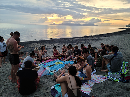 2022 Tahiti Taravao HXP - Day 7 (Tahitian Treats: Tim Tam, Happy Hippos, Hello Panda, Twix Top, Choco Prince, Building Walls & Mixing Cement By Hand, Chef Billy's Ketchup Egg Sandwiches, Making Flower Heis on the Beach, Swimming in the Reef)