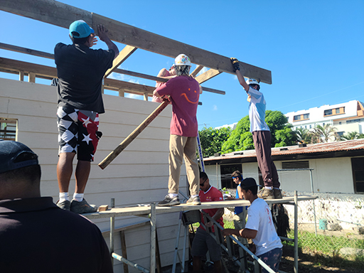 2022 Tahiti Taravao HXP - Day 13 (Work Site Day 6, National TV Station Shows Up to Film, Adding the Roof, Turtle Dies, Testimony Meeting with the Papara Ward & ❤ Bishop Taylor ❤, Shell Necklace Gifts, Tytan Teaching Spikeball (Spiceball!))