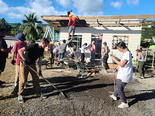 2022 Tahiti Taravao HXP - Day 13 (Work Site Day 6, National TV Station Shows Up to Film, Adding the Roof, Turtle Dies, Testimony Meeting with the Papara Ward & ❤ Bishop Taylor ❤, Shell Necklace Gifts, Tytan Teaching Spikeball (Spiceball!))